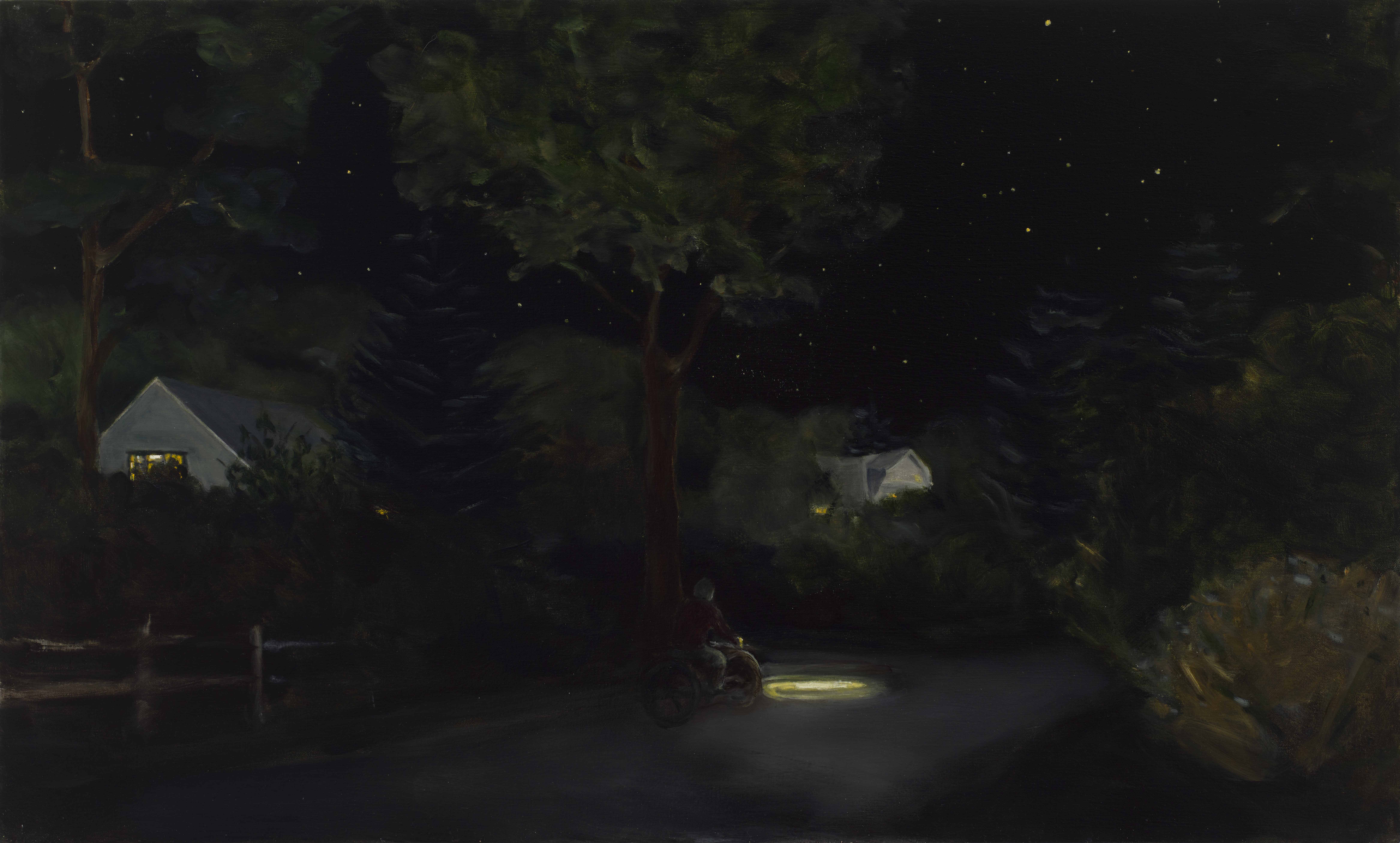 Night Ride, 2023, oil on canvas, 24x40 inches