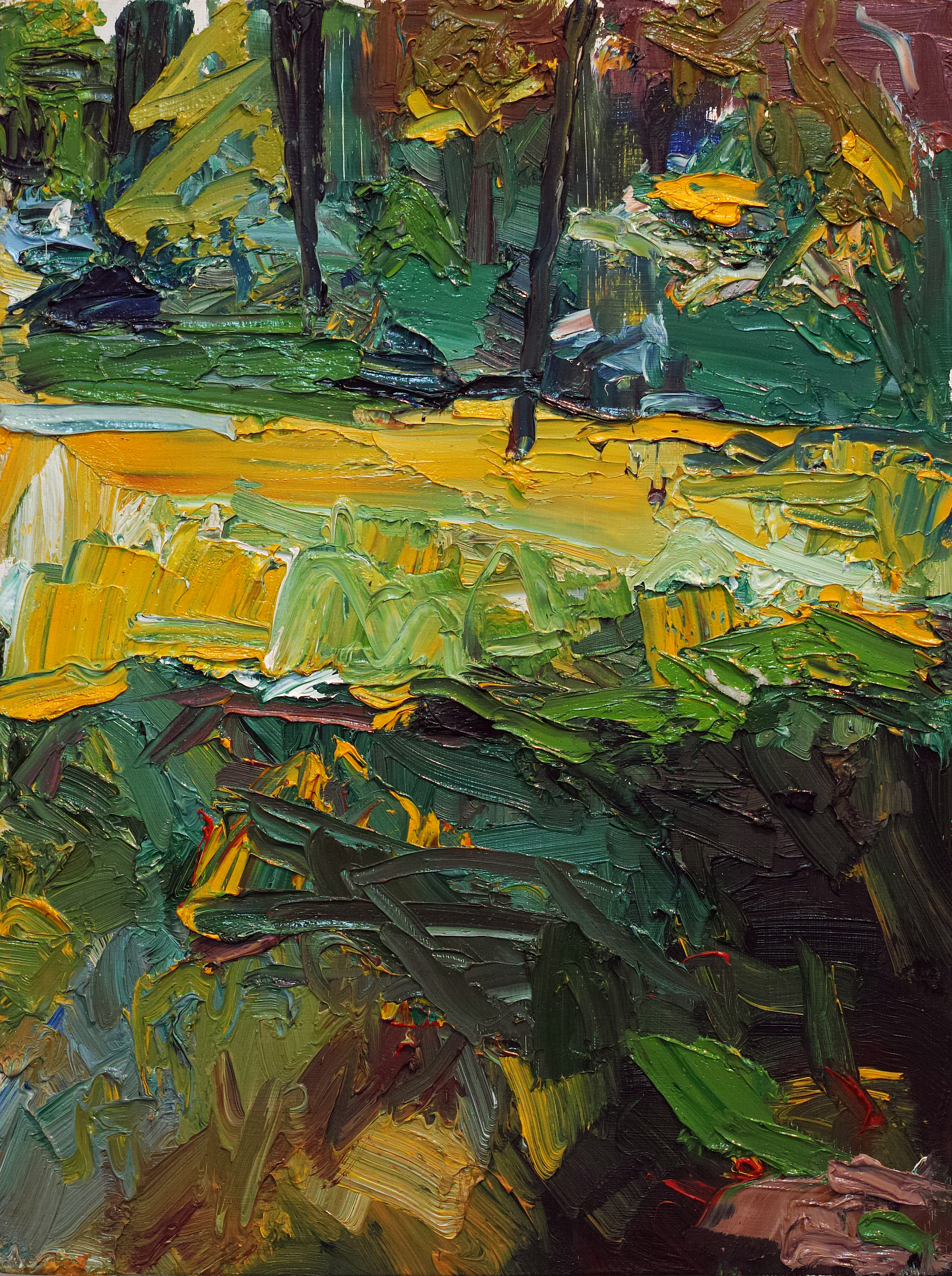 Landscape NY, 1992, oil on plywood 16 x 12 inches