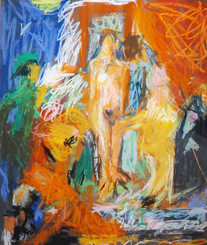 Study for “After Watteau,” 5, 1991, pastel on paper, 31 x 27 inches