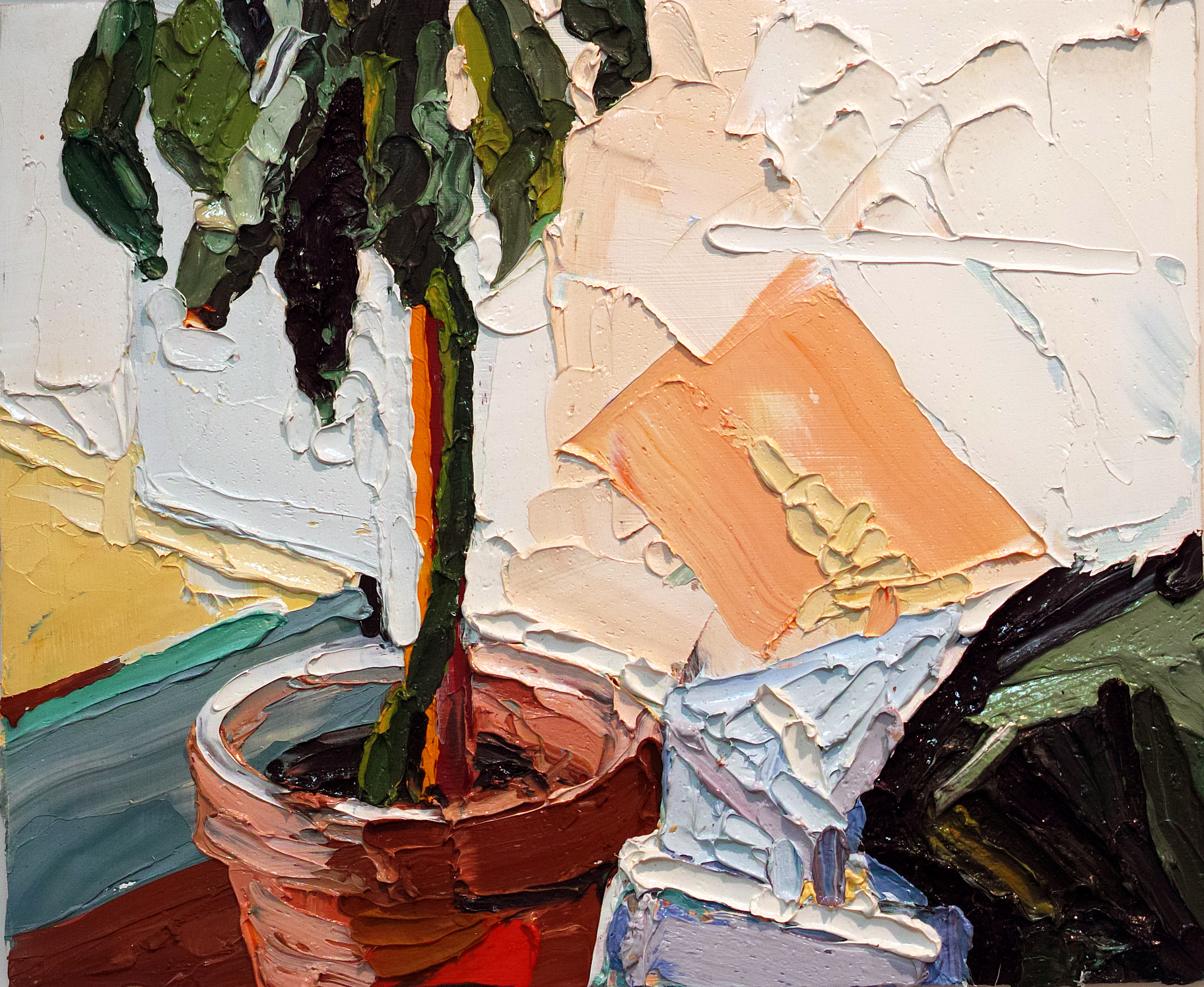 Studio Plant, 1992, oil on plywood, 10 x 12 inches