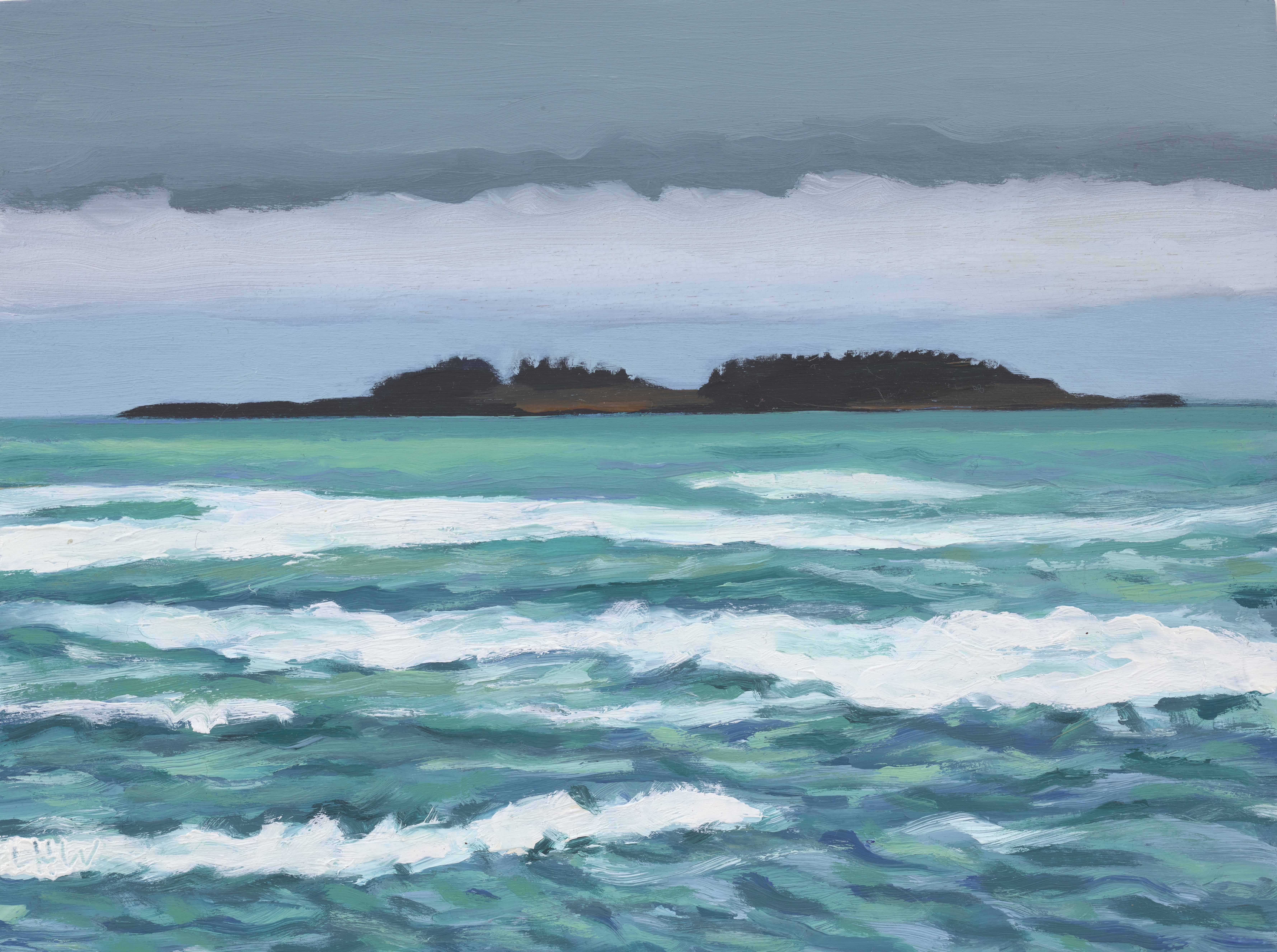 Green Sea, February, 2019, oil on panel, 6 x 8 inches