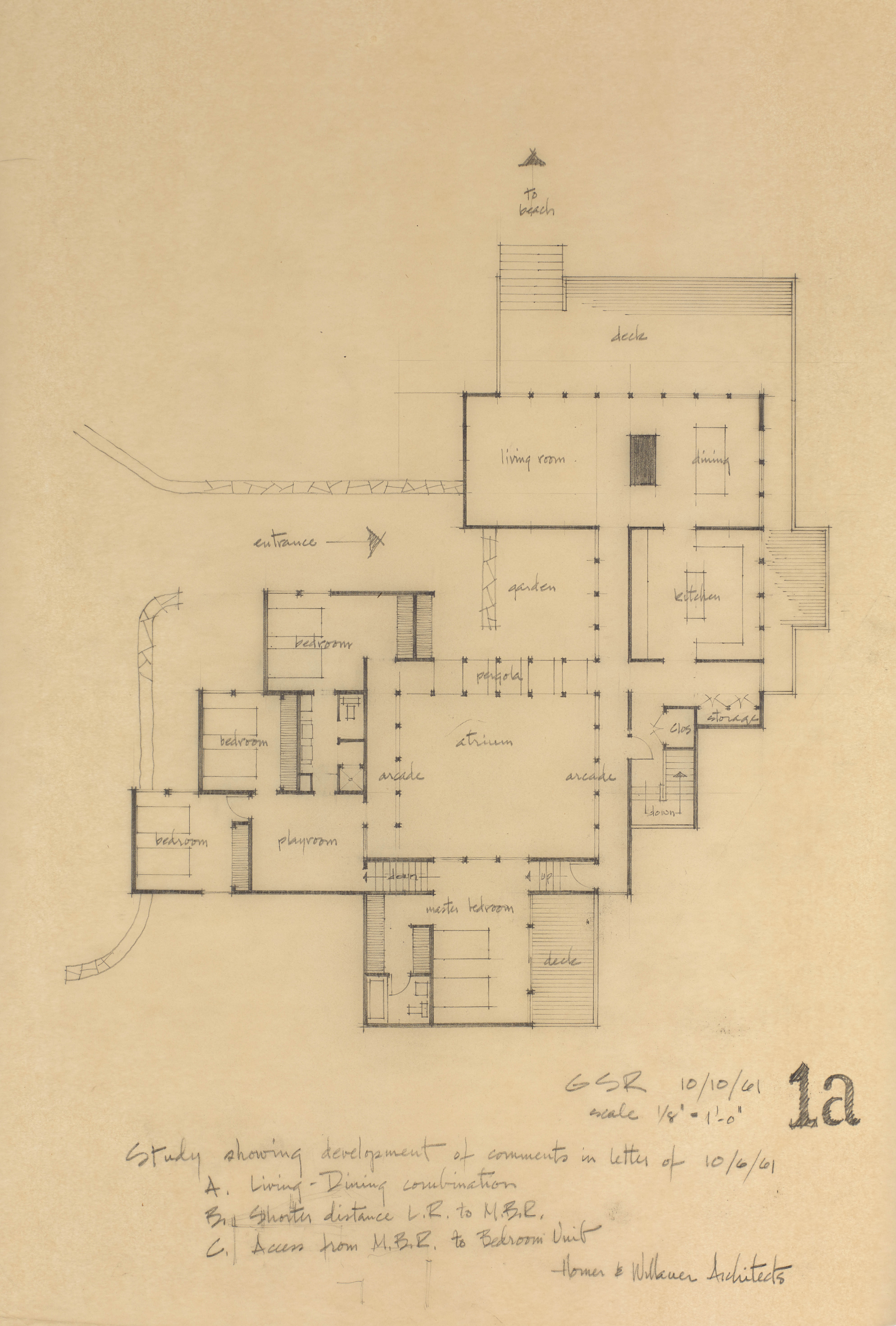 GSR 1a, 1961, graphite on tracing paper, 22 x 14 inches