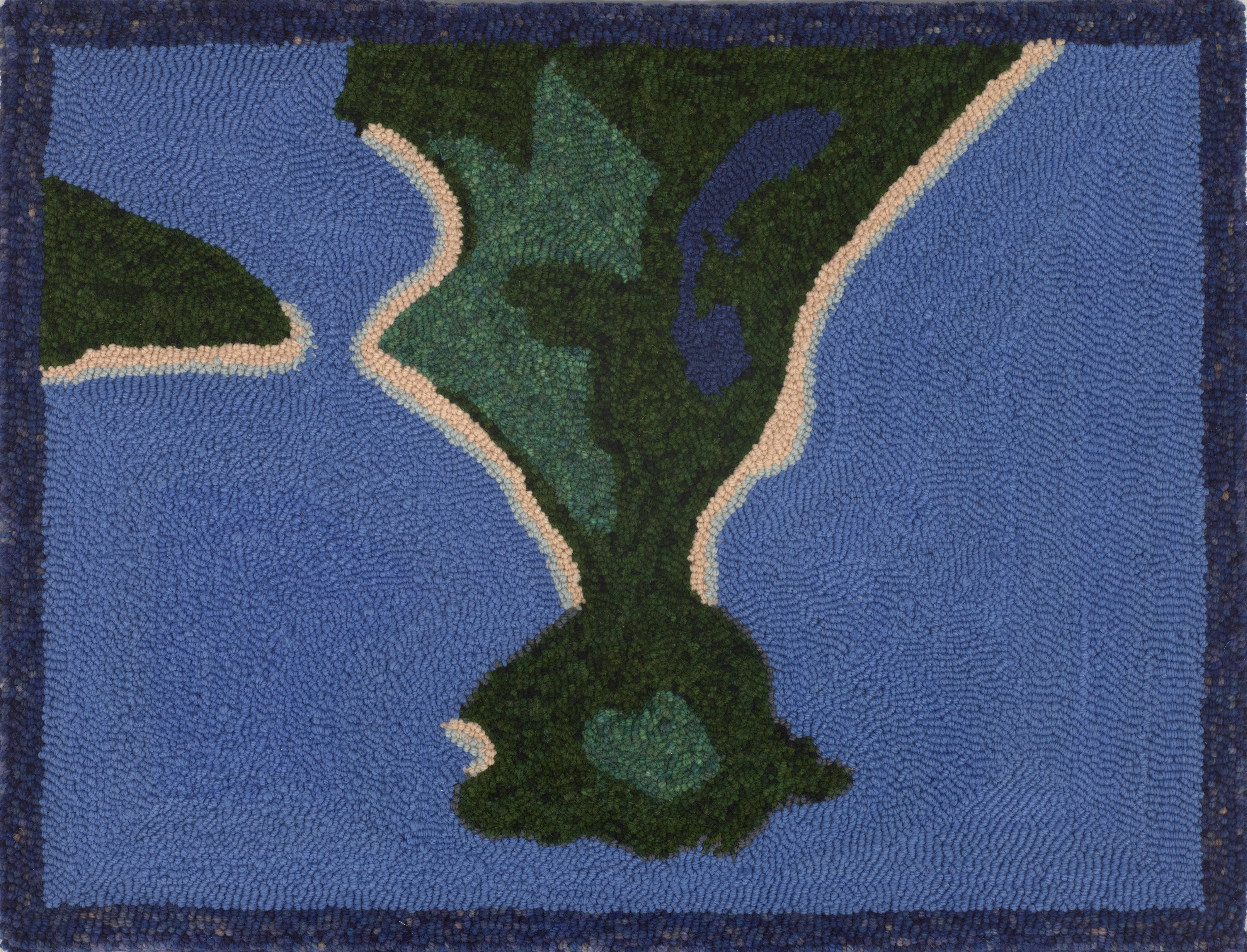 Prouts Neck, 2019, cotton and hand-dyed wool, 24 x 36 inches