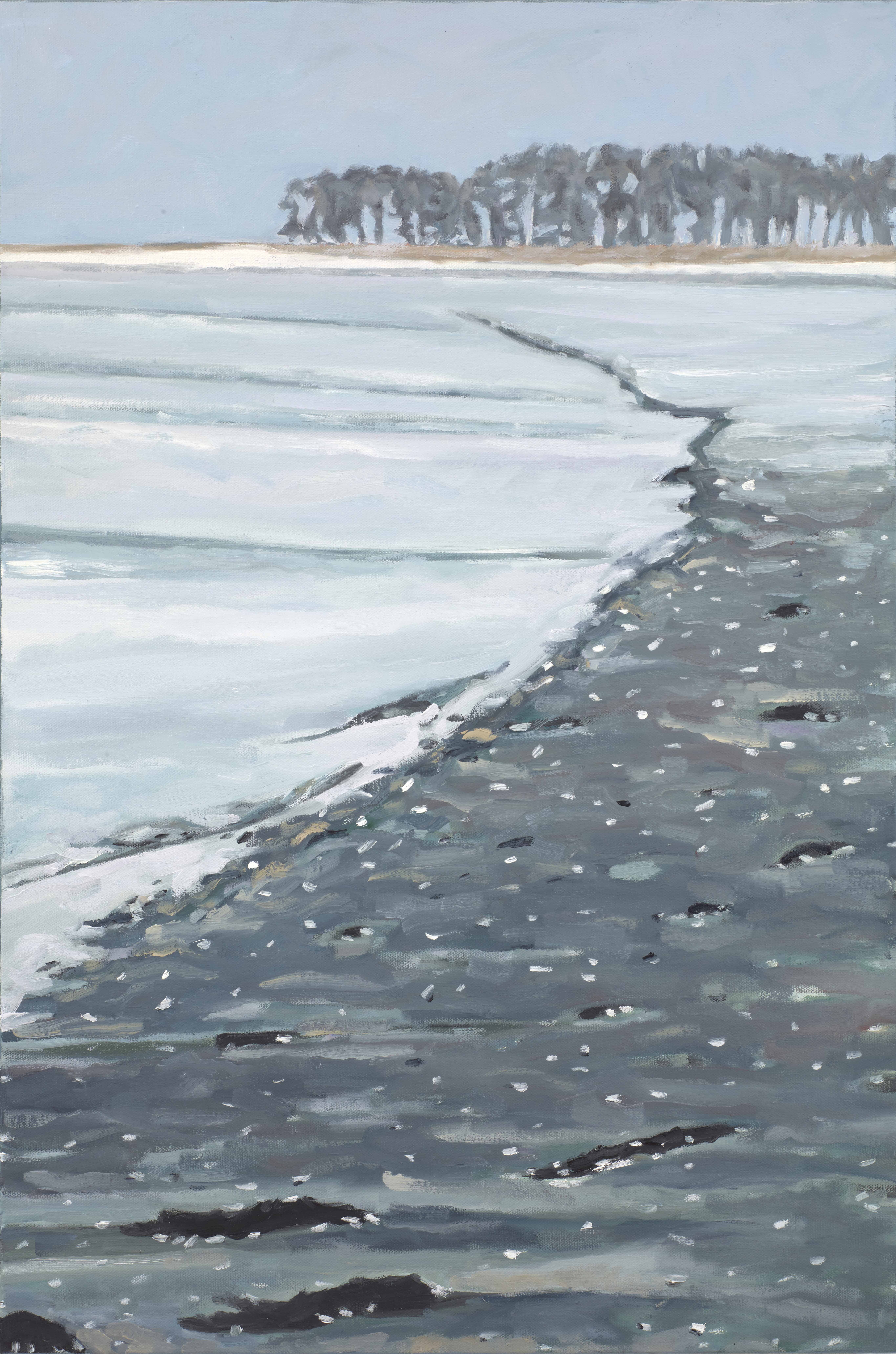 The Clam Flats, 2019, oil on canvas, 30 x 20 inches