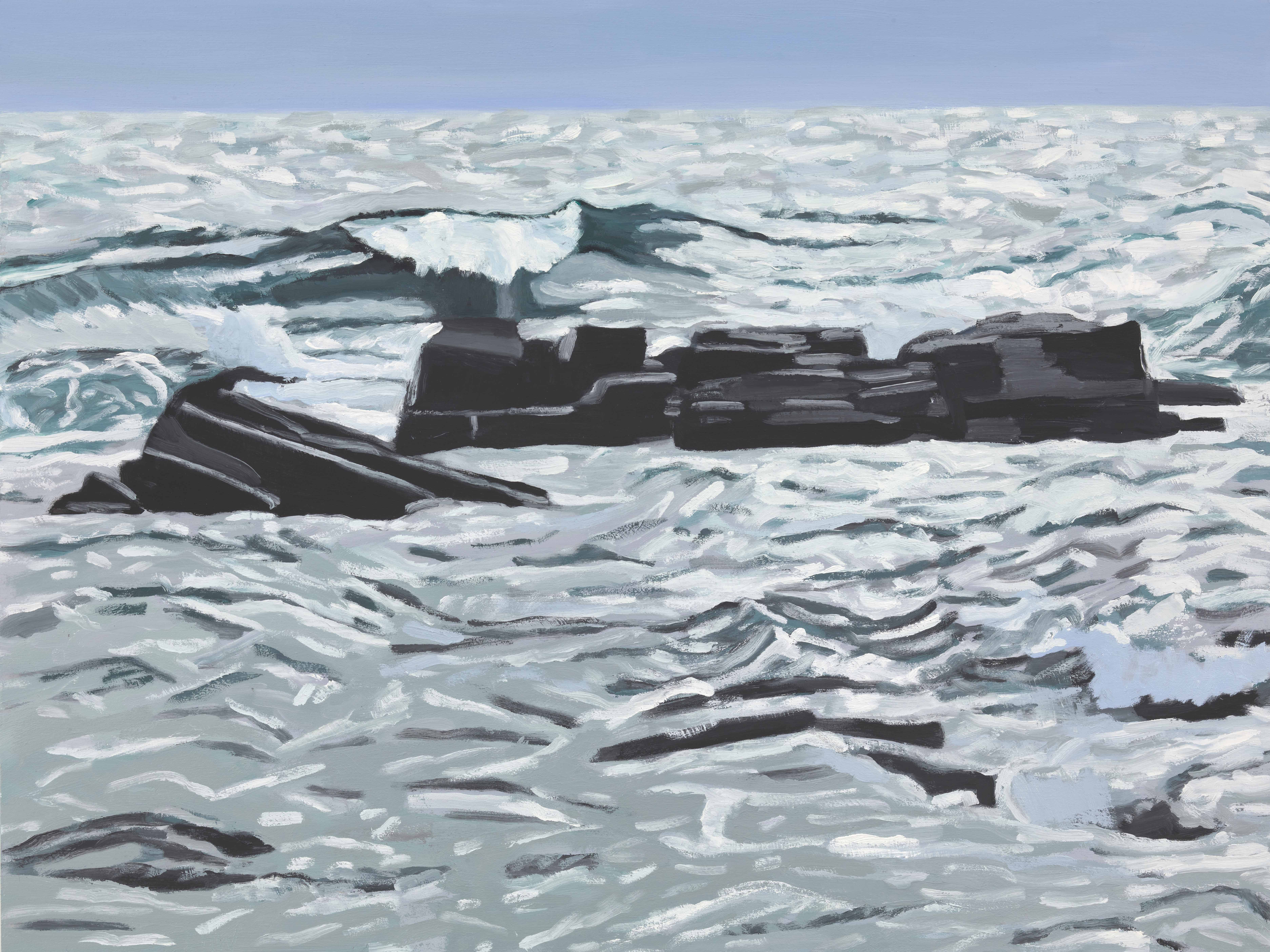 Winter Sea, 2019, oil on panel, 18 x 24 inches