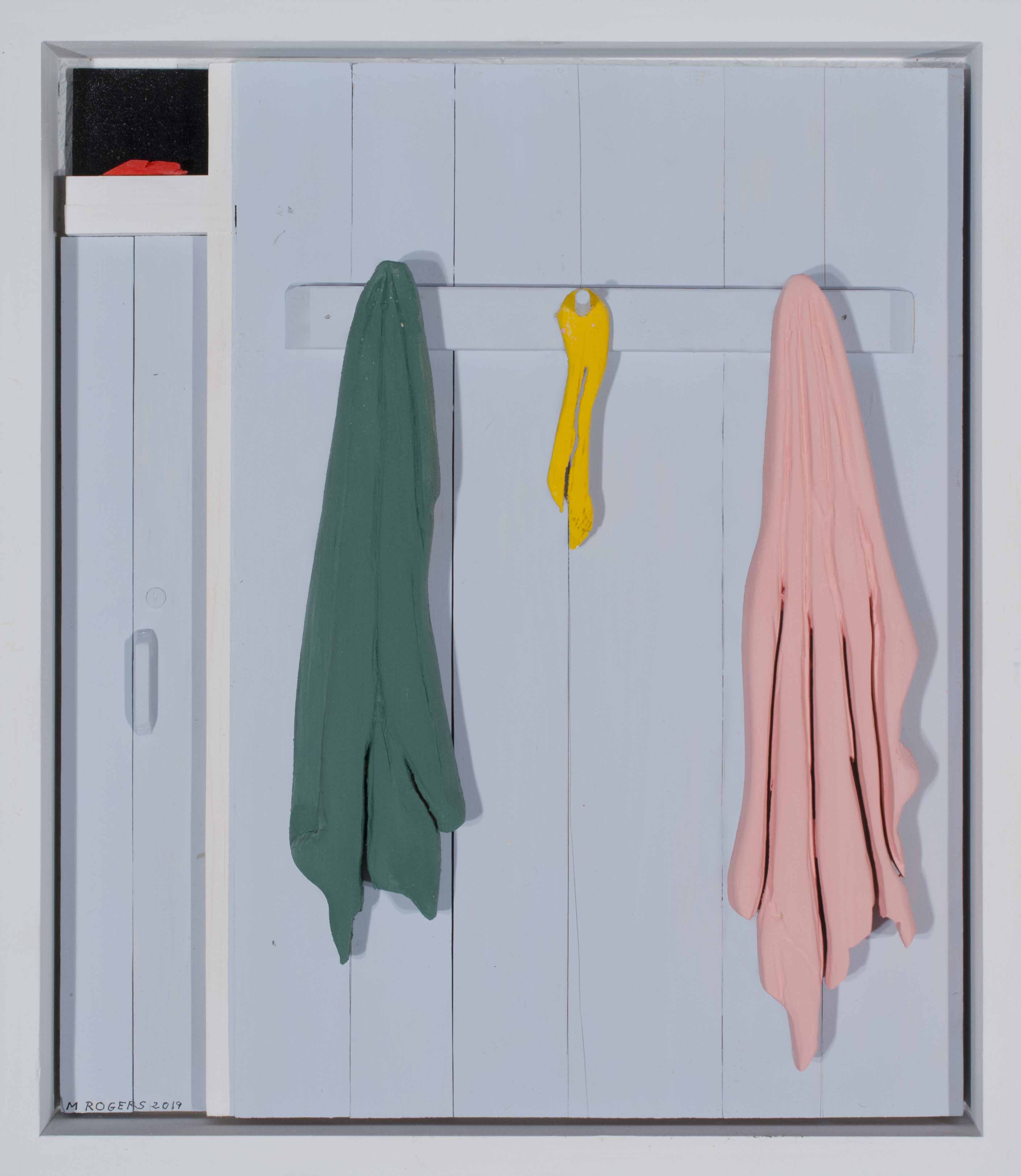 PNBA Locker, 2019, acrylic on wood, 15 x 13 inches