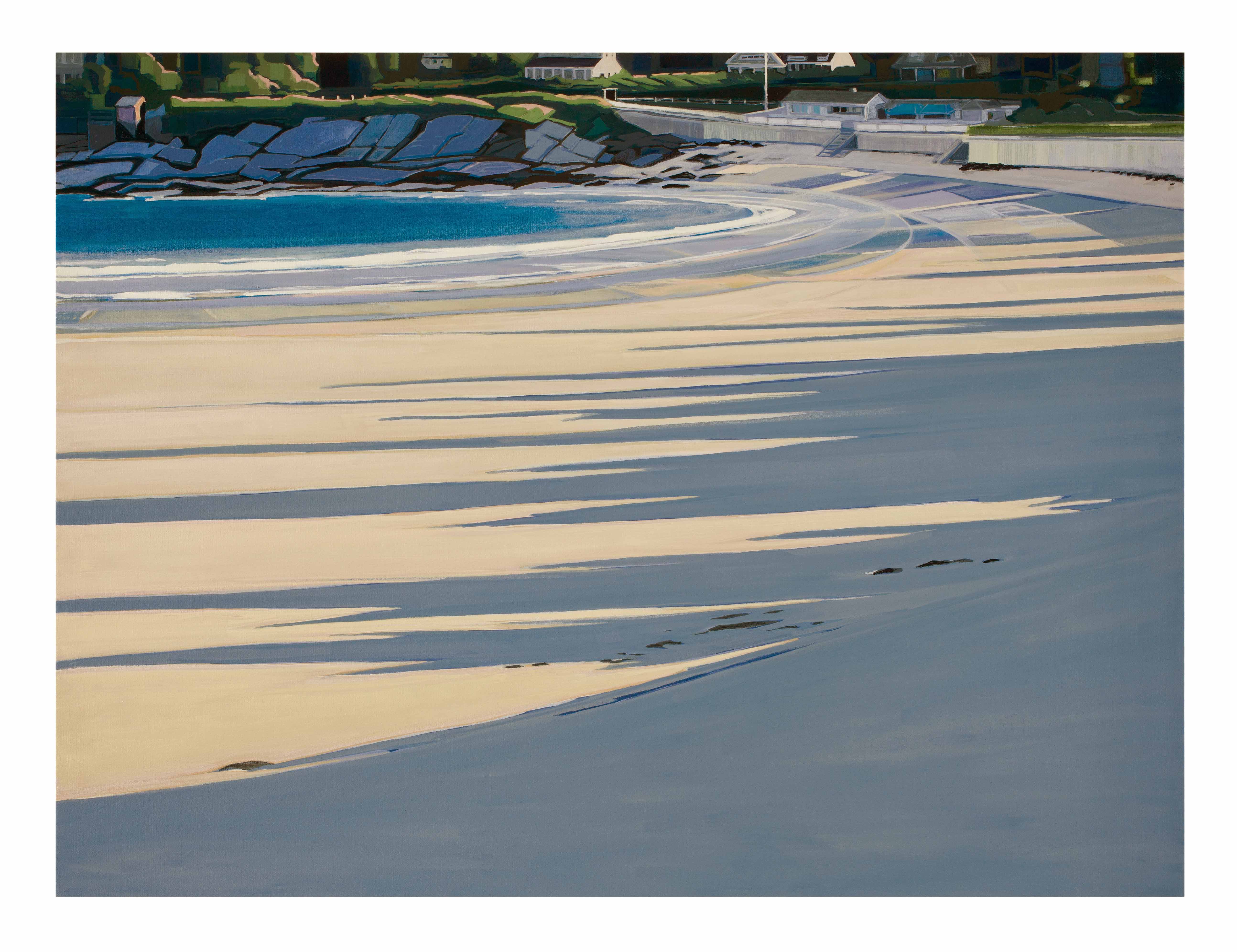 Front Beach-Massacre Lane, 9/3/19, 18:16, 43.538475, -70.312225, 2020, oil on canvas, 30 x 40 inches Front Beach-Massacre Lane, 9/3/19, 18:16, 43.538475, -70.312225, 2020, oil on canvas, 30 x 40 inches