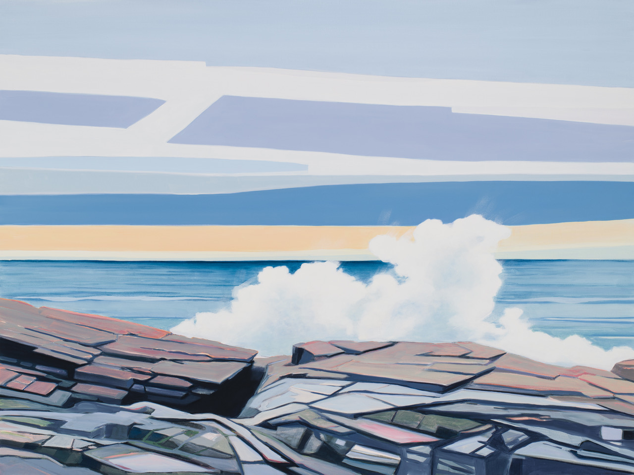 Ann Conrad Stewart, Ocean Pulse, 2022, oil on canvas, 30 x 40 inches