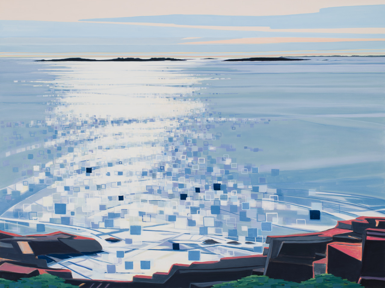 Ann Conrad Stewart, Island Refraction, 2022, oil on canvas, 30 x 40 inches