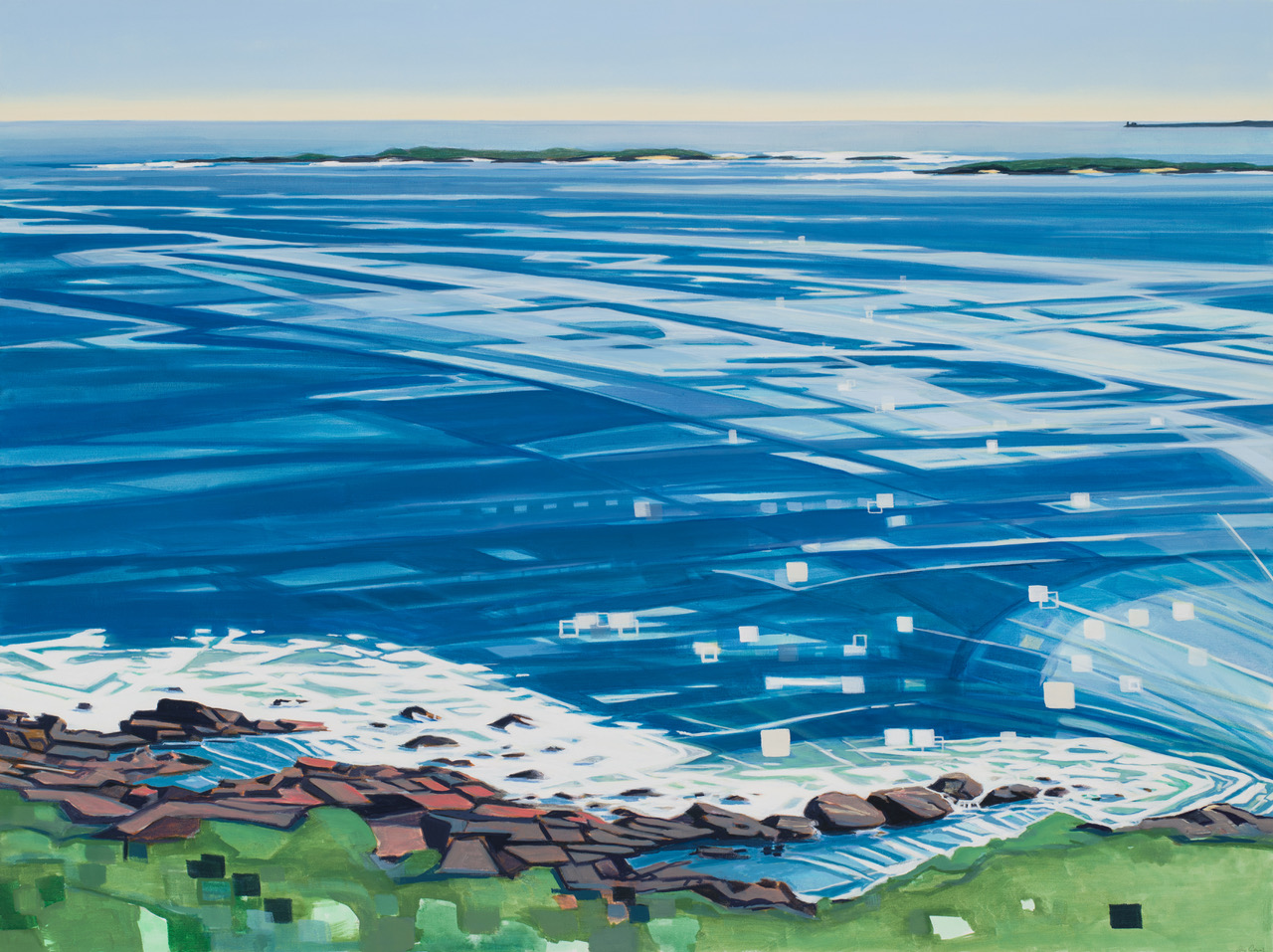 Ann Conrad Stewart, Ocean Pattern, 2022, oil on canvas, 30 x 40 inches