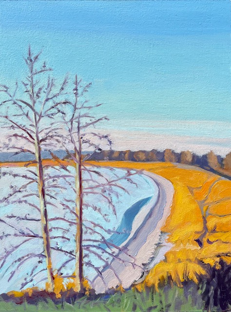 Lindsay Hopkins-Weld, Fall Glow, 2022, oil on panel, 12 x 9 inches Lindsay Hopkins-Weld, Fall Glow, 2022, oil on panel, 12 x 9 inches