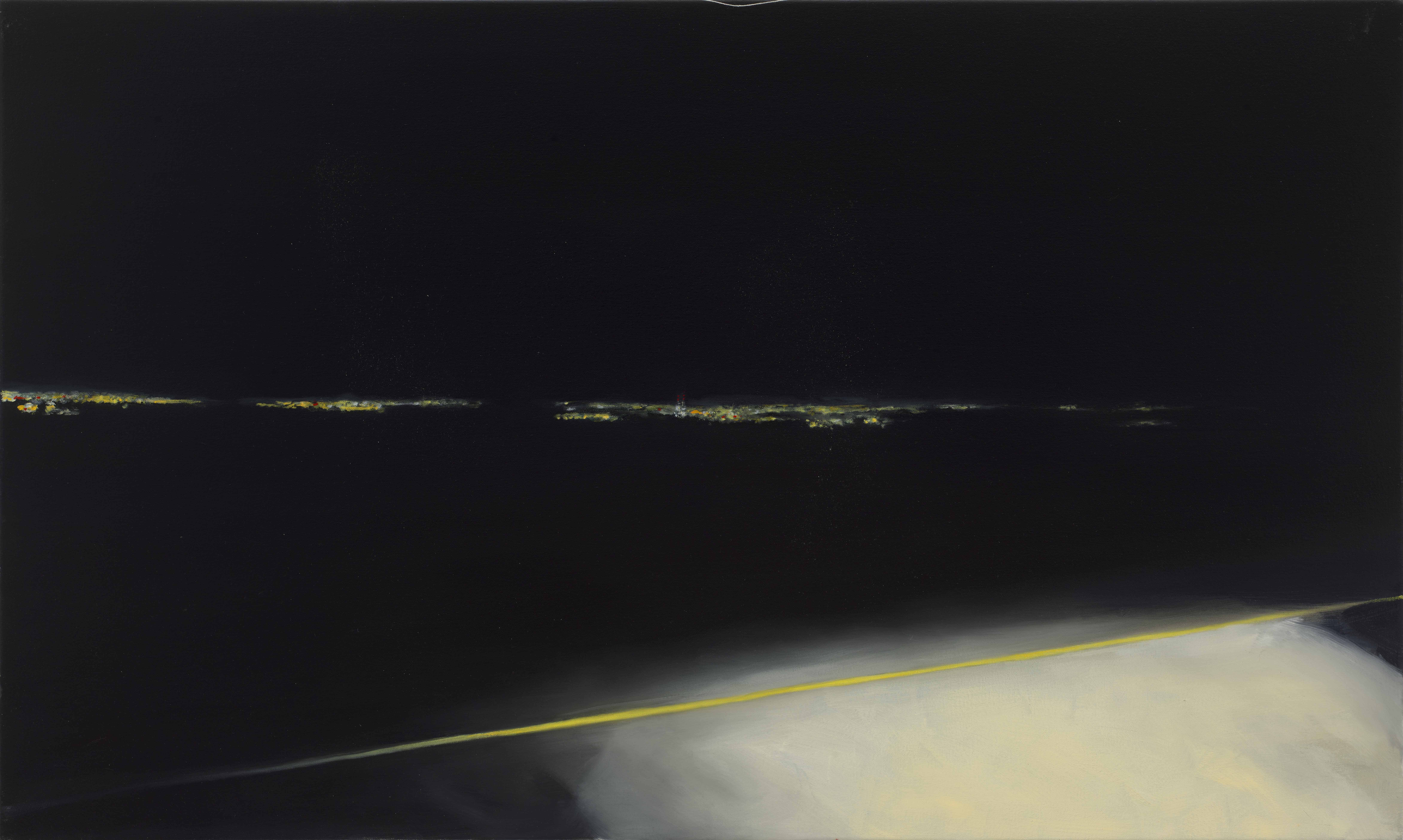 Are We There Yet?, 2022, oil on canvas, 24x40 inches