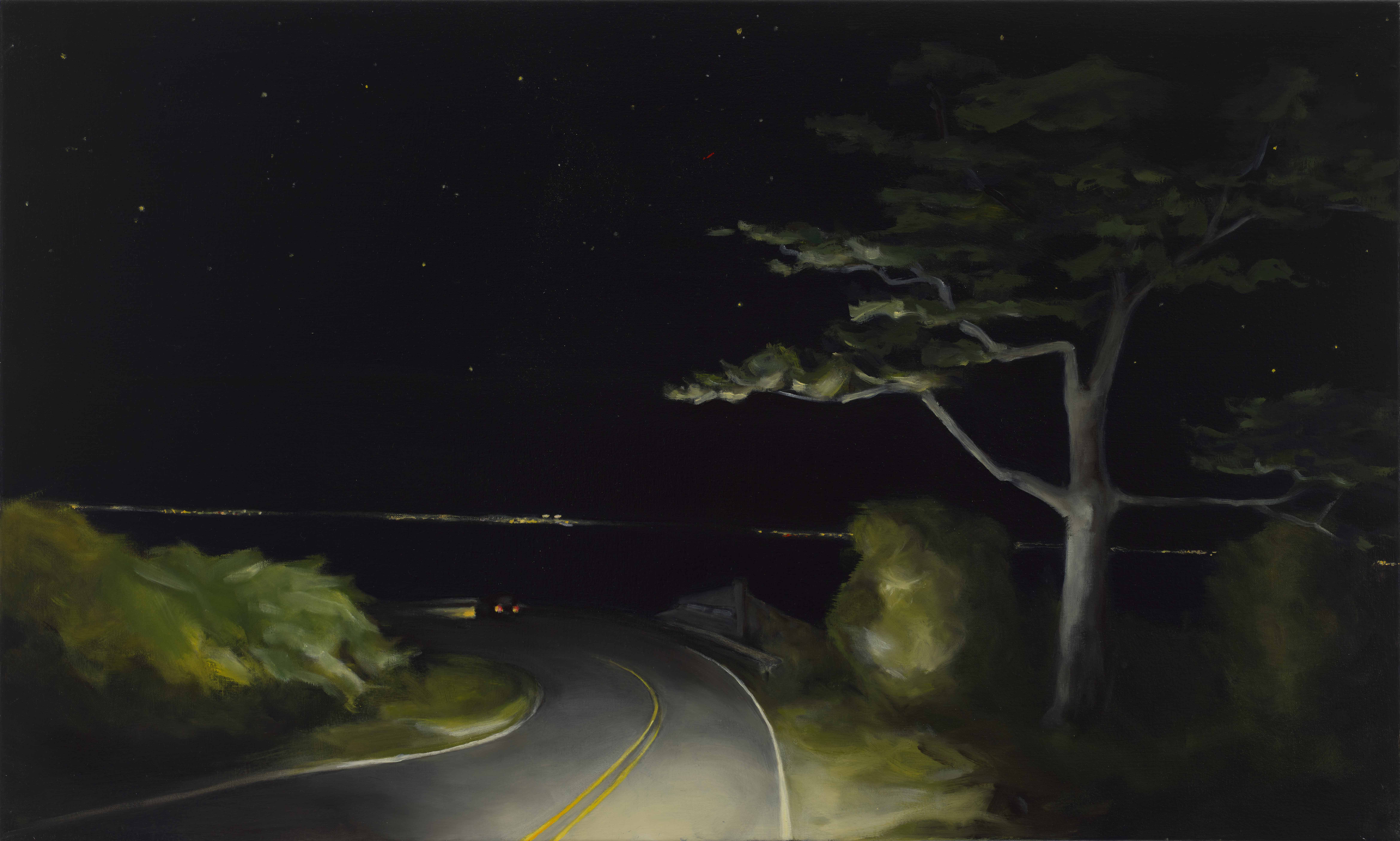 In the Dark, 2023, oil on canvas, 24x40 inches