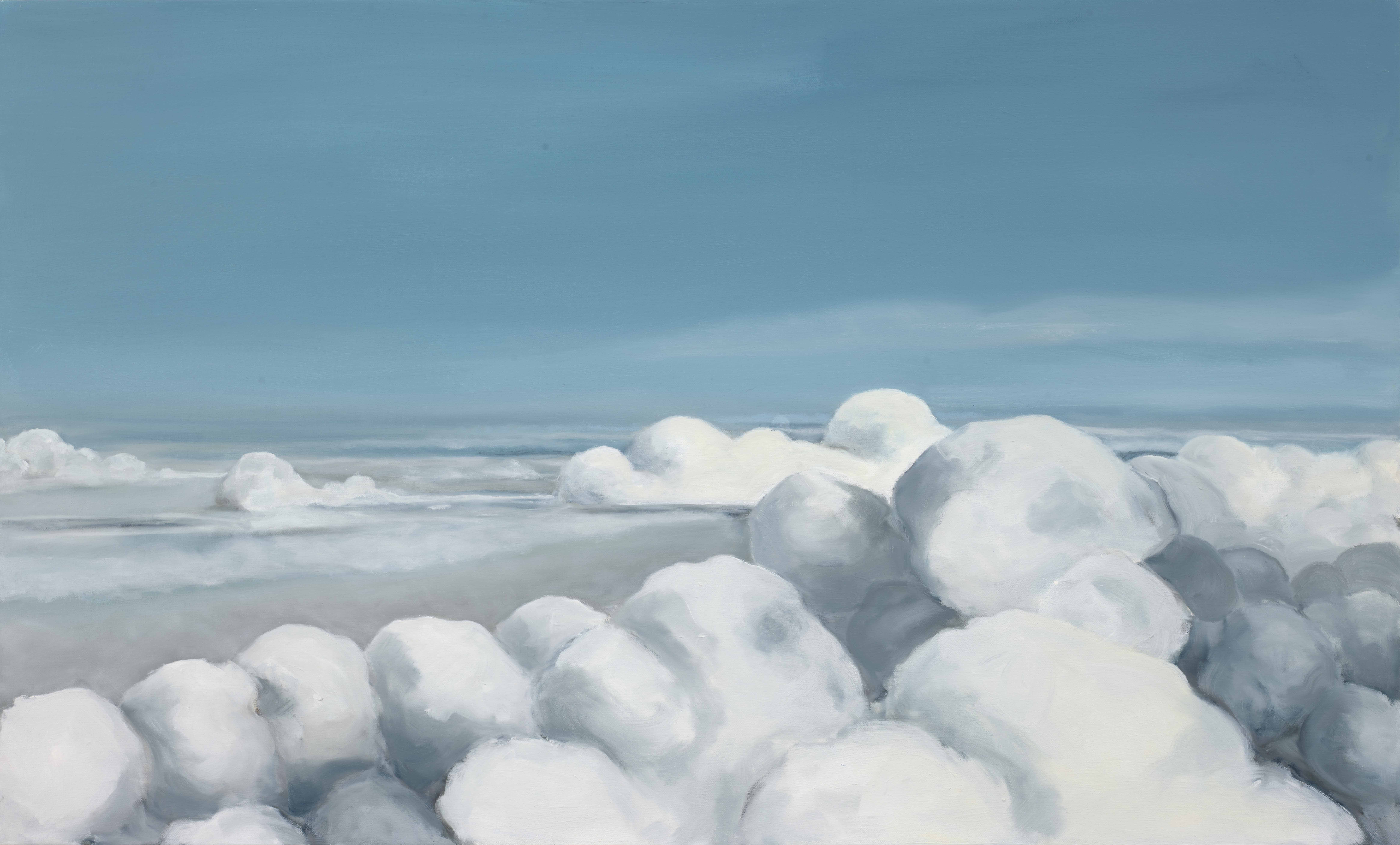 The Sea Above the Clouds, 2023, oil on canvas, 24x40 inches