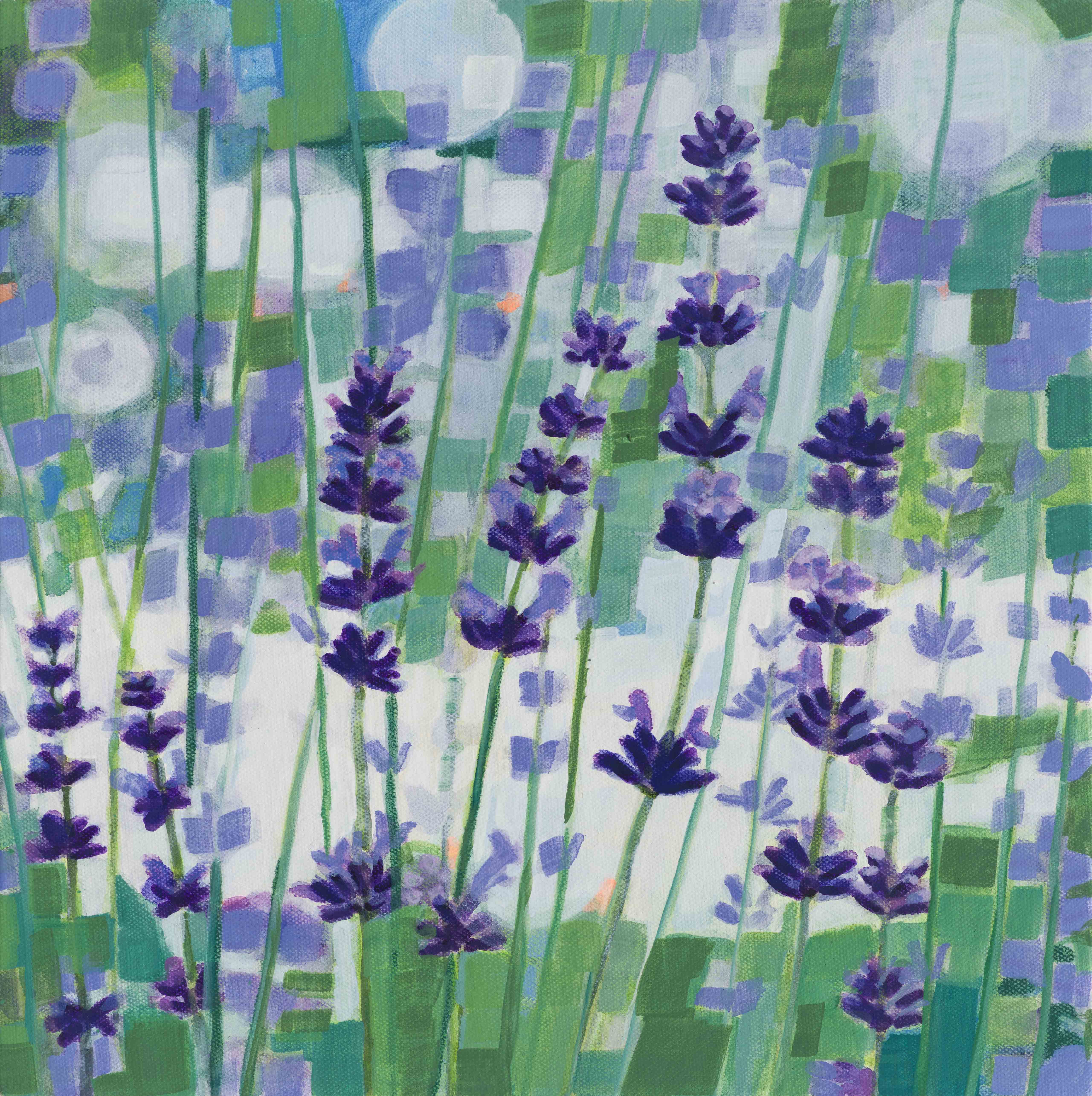 Lavender / Scarborough 1, 2025, oil on canvas, 12 x 12 inches