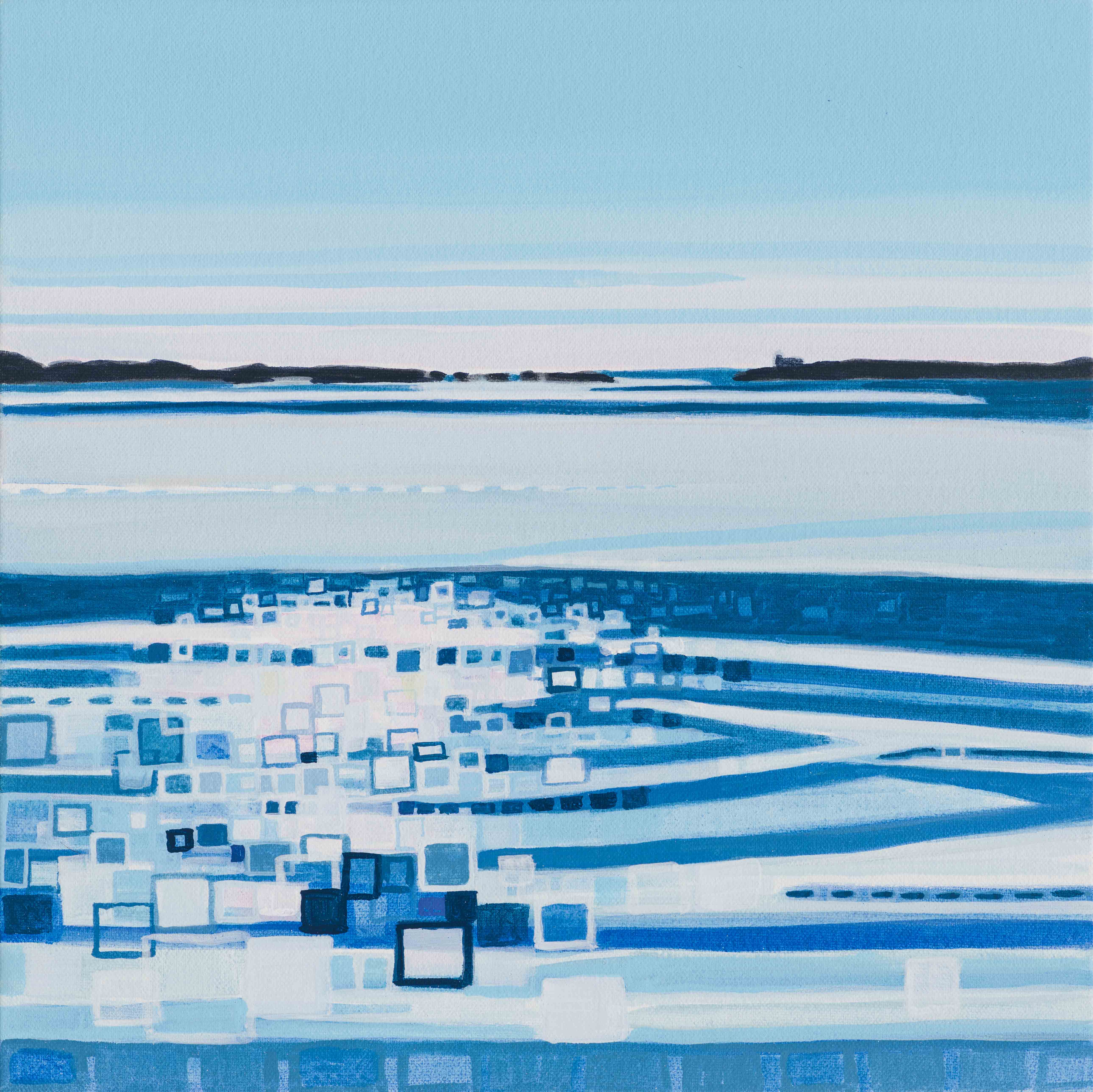 Wood Island Light, 2025, oil on canvas, 12 x 12 inches