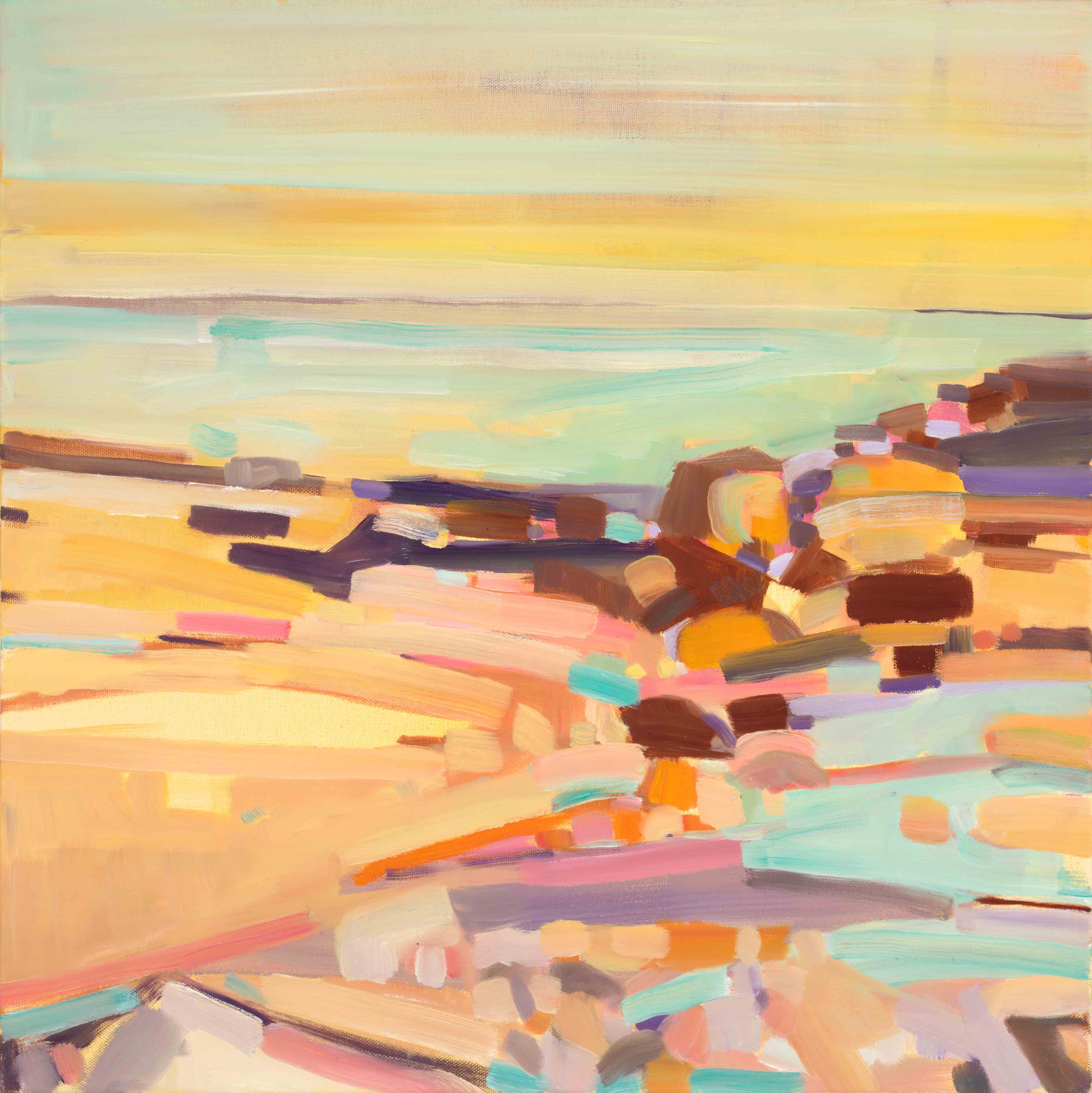 Dinner Picnic, 2025, oil on canvas, 20 x 20 inches
