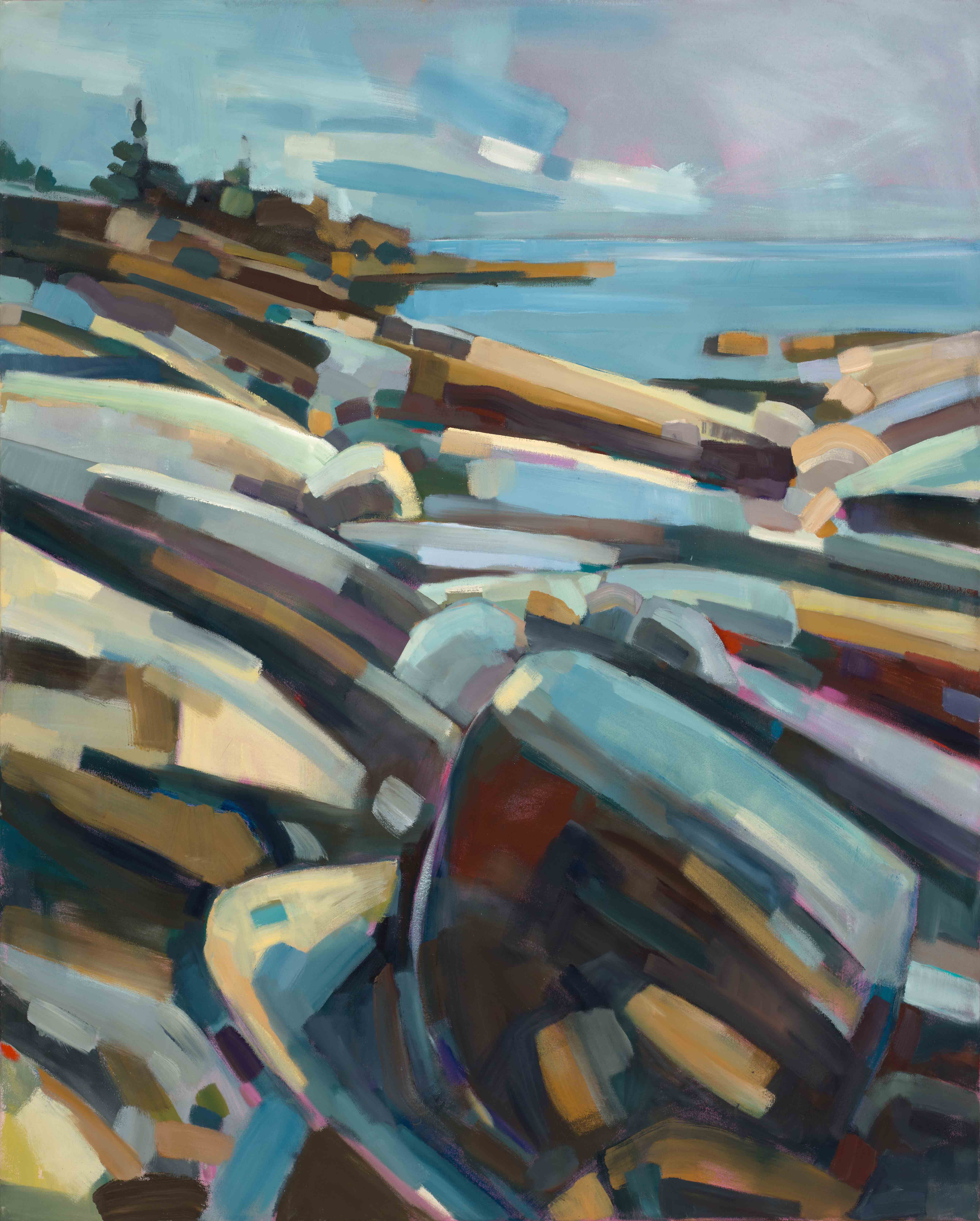 In the Rocks, 2025, oil on canvas, 50 x 40 inches