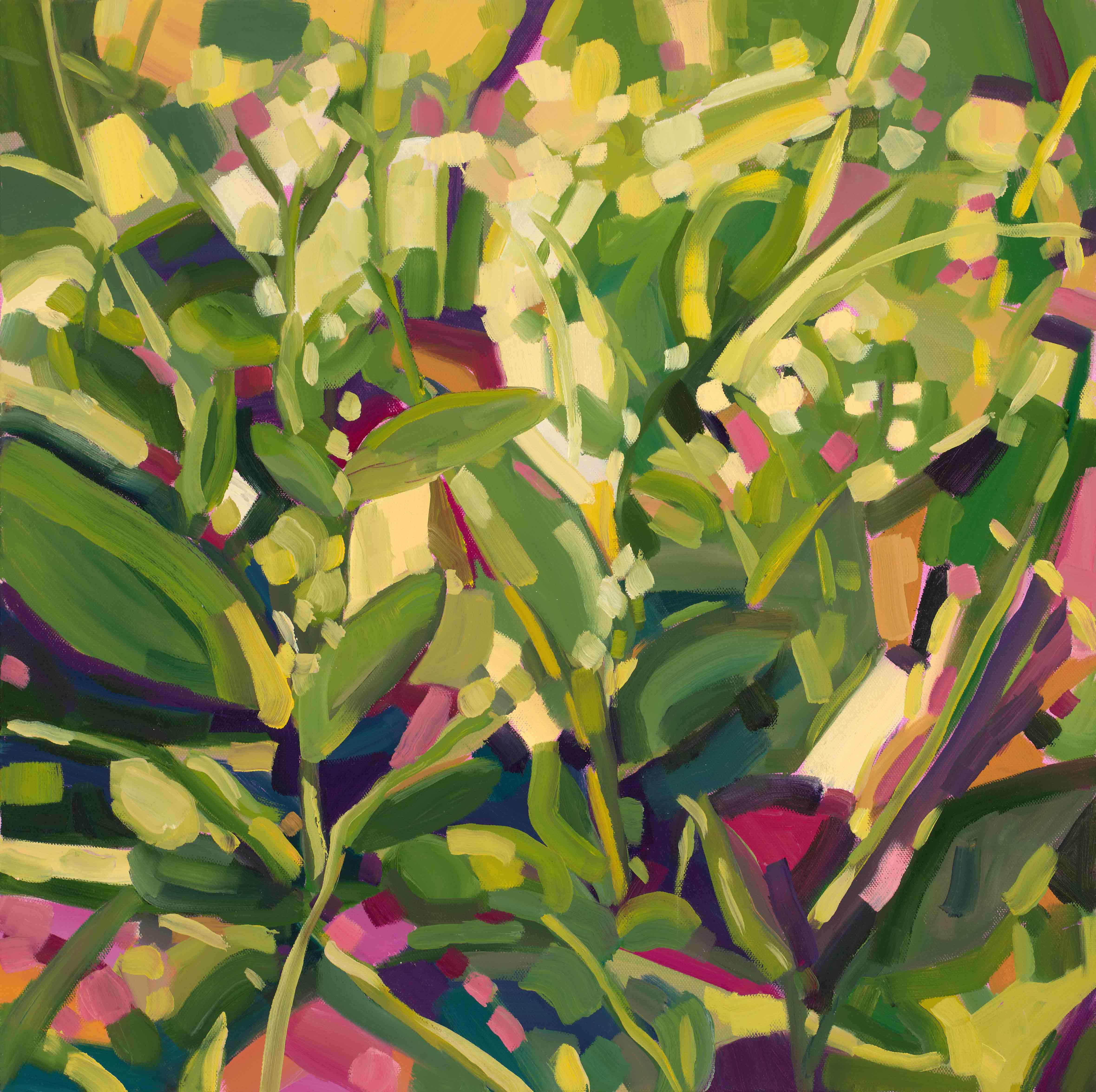 Lily of the Valley, 2025, oil on canvas, 20 x 20 inches