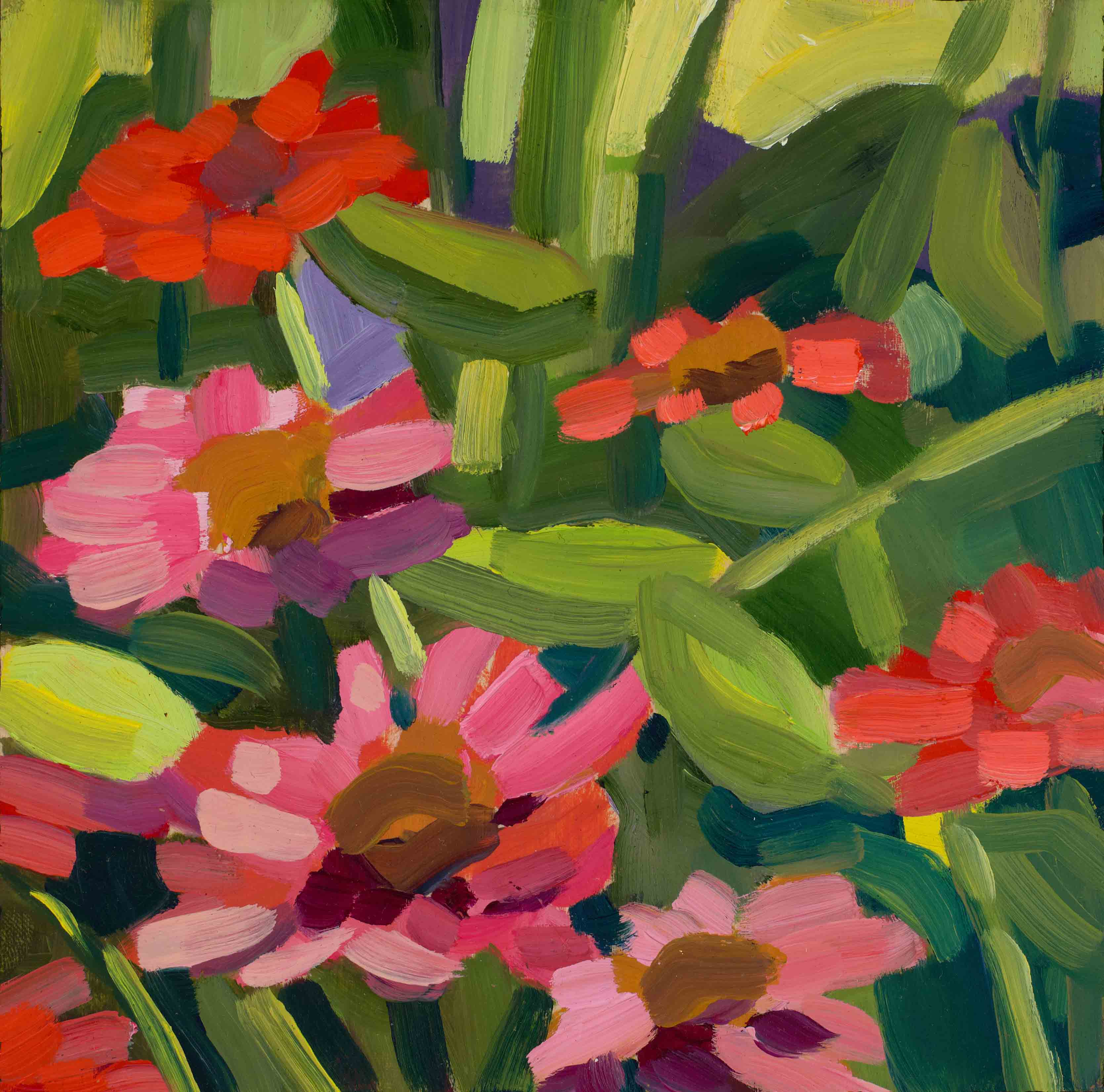 Meadow Studies 1, 2025, oil on panel, 6 x 6 inches