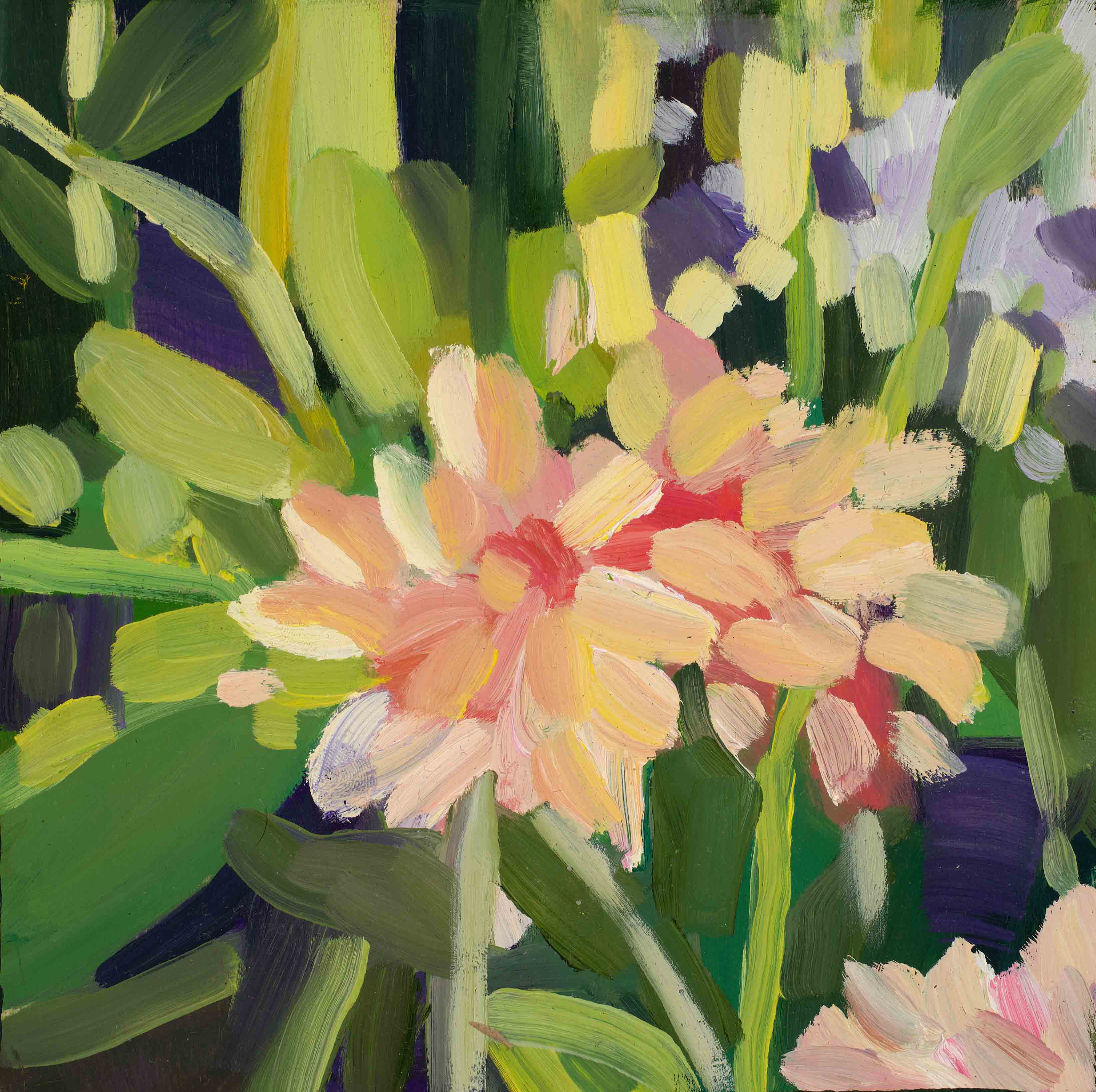 Meadow Studies 2, 2025, oil on panel, 6 x 6 inches