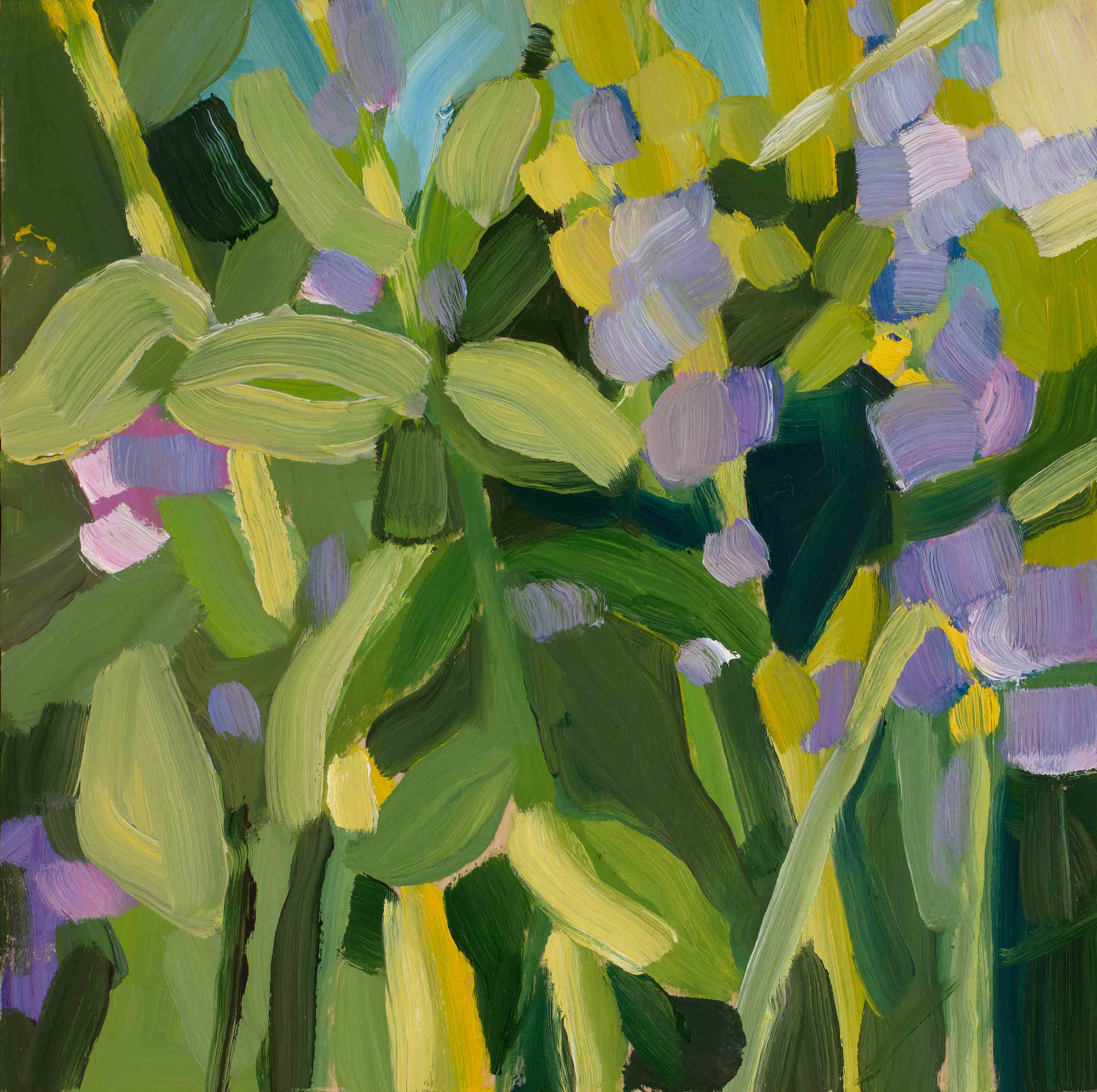 Meadow Studies 5, 2025, oil on panel, 6 x 6 inches