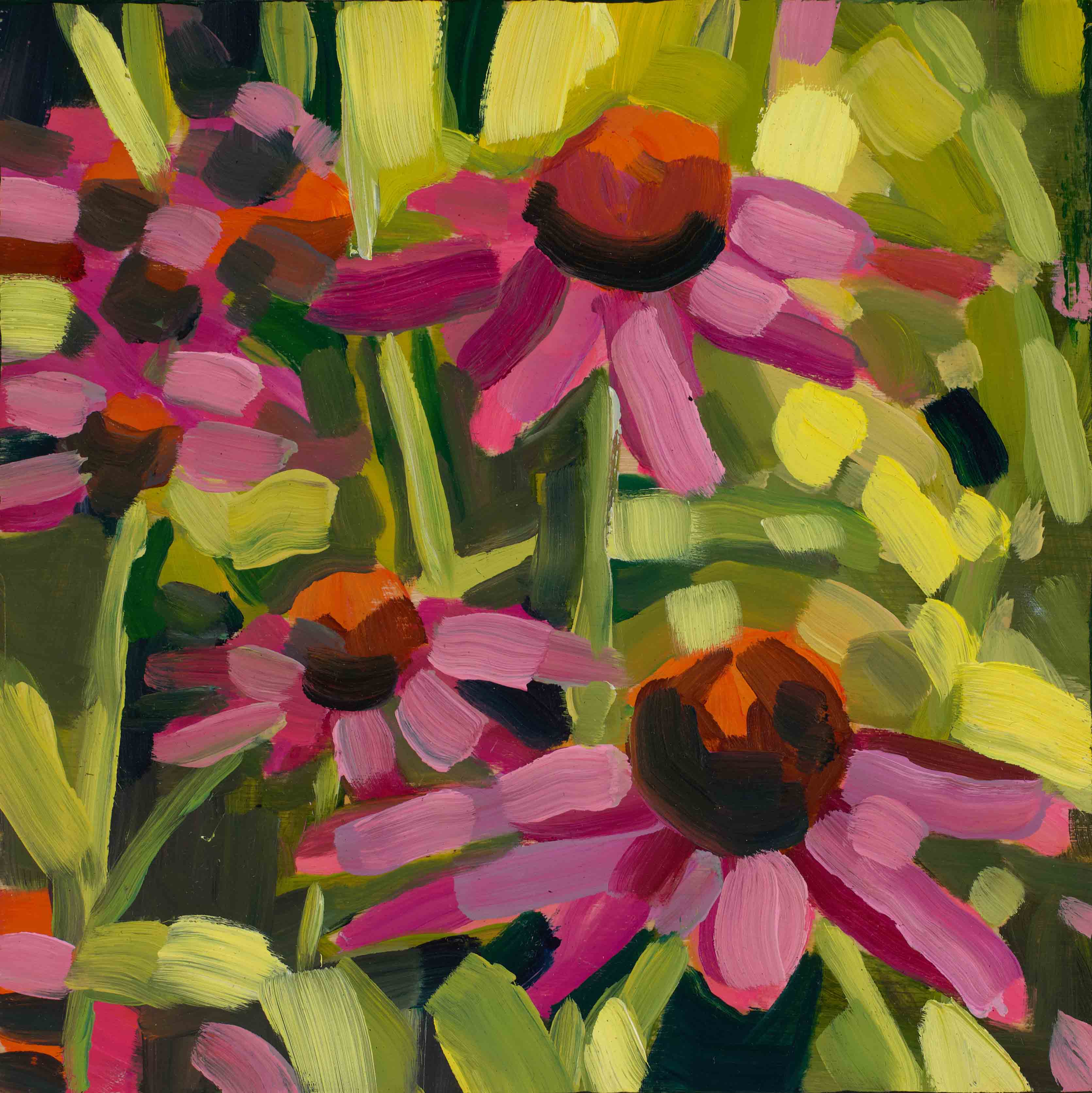 Meadow Studies 6, 2025, oil on panel, 6 x 6 inches