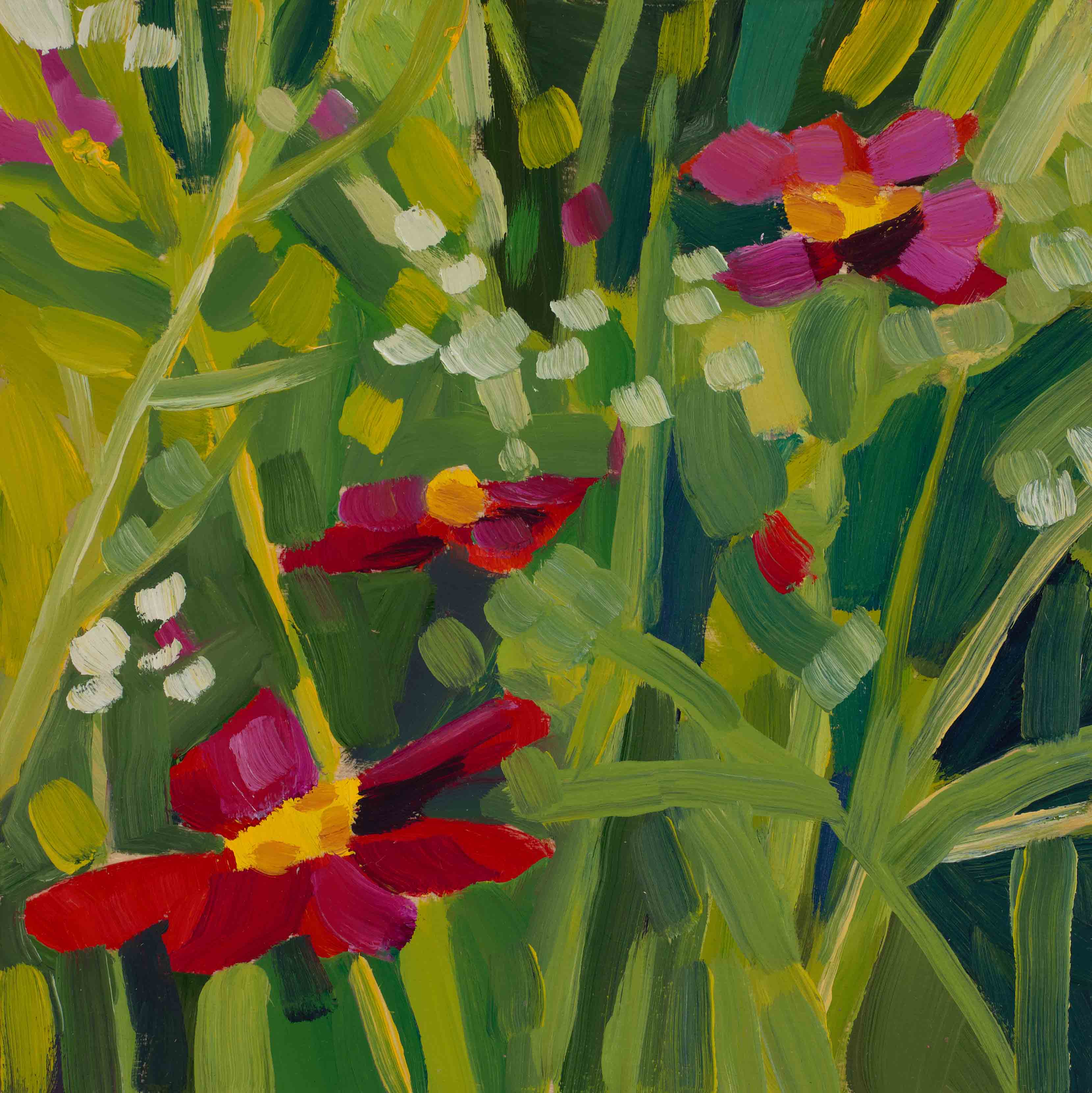 Meadow Studies 7, 2025, oil on panel, 6 x 6 inches