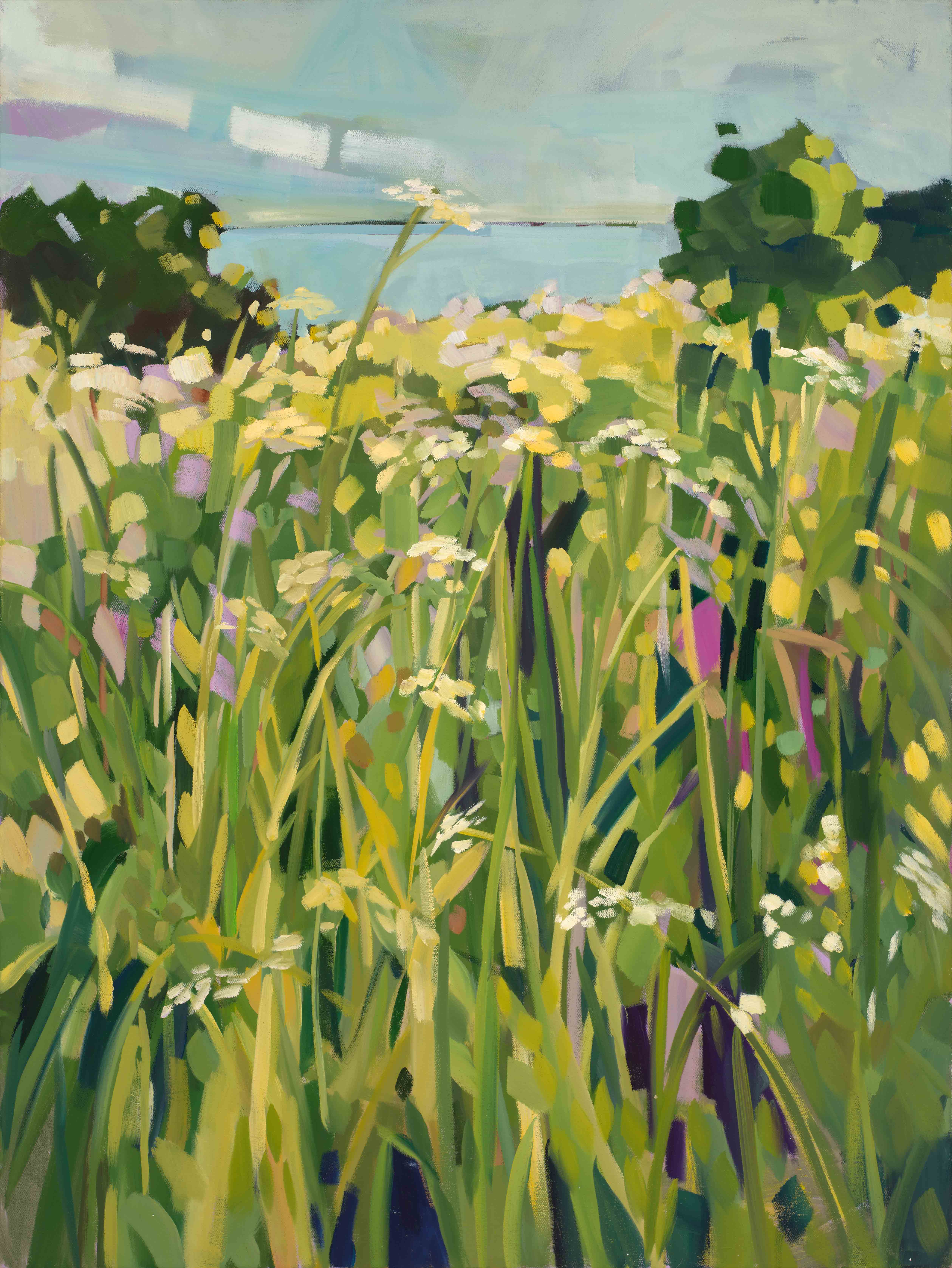 Wild Carrot Wander, 2025, oil on canvas, 40 x 30 inches