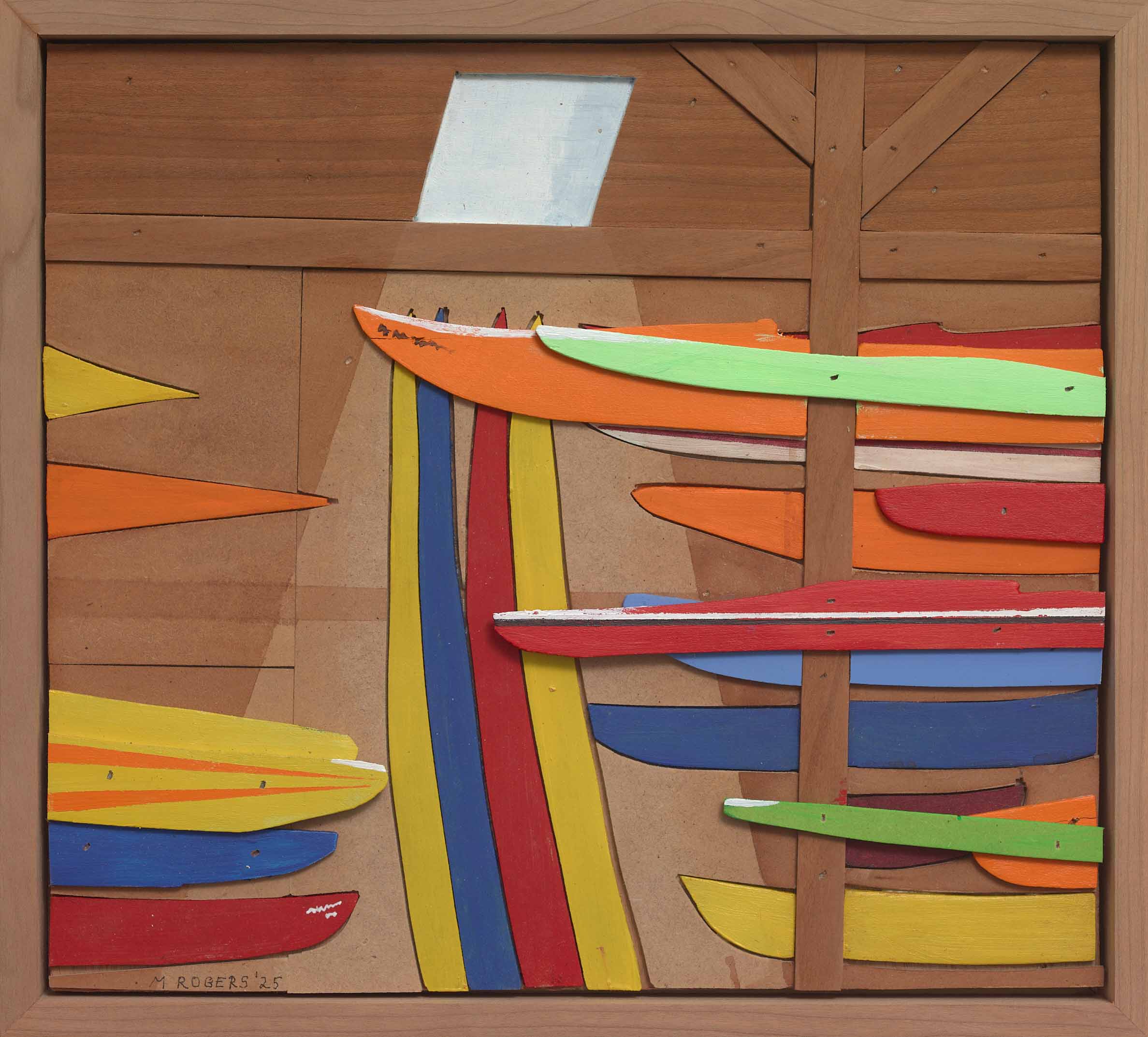 MAC ROGERS, Nonesuch Oar & Paddle, 2025, mixed media, 11.75 x 13 inches