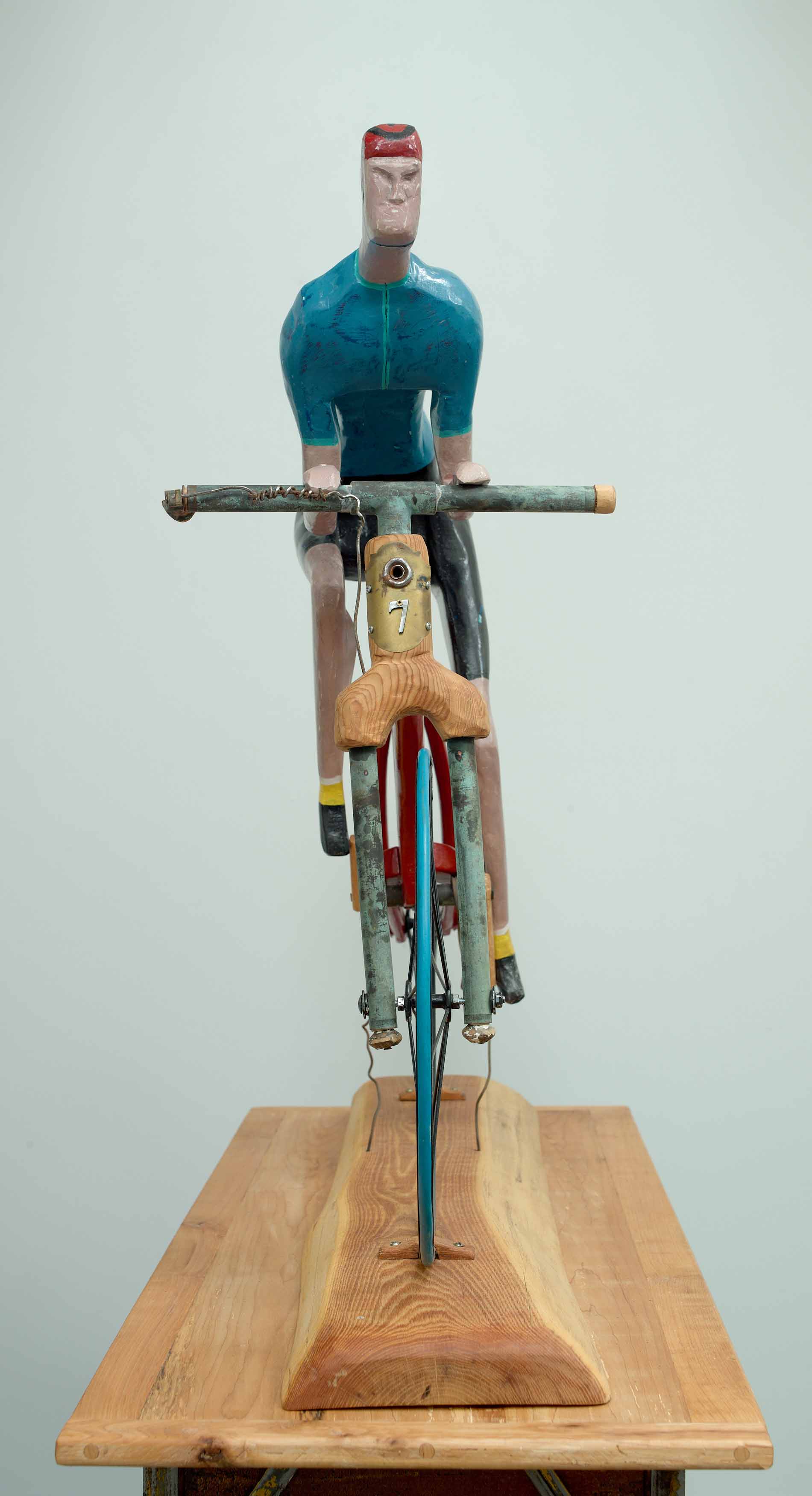 JOHN ATTWOOD, Banana Man, 2024, mixed metal, pine, acrylic paint and electrical cord, 37.5 x 40 x 16 inches JOHN ATTWOOD, Banana Man, 2024, mixed metal, pine, acrylic paint and electrical cord, 37.5 x 40 x 16 inches