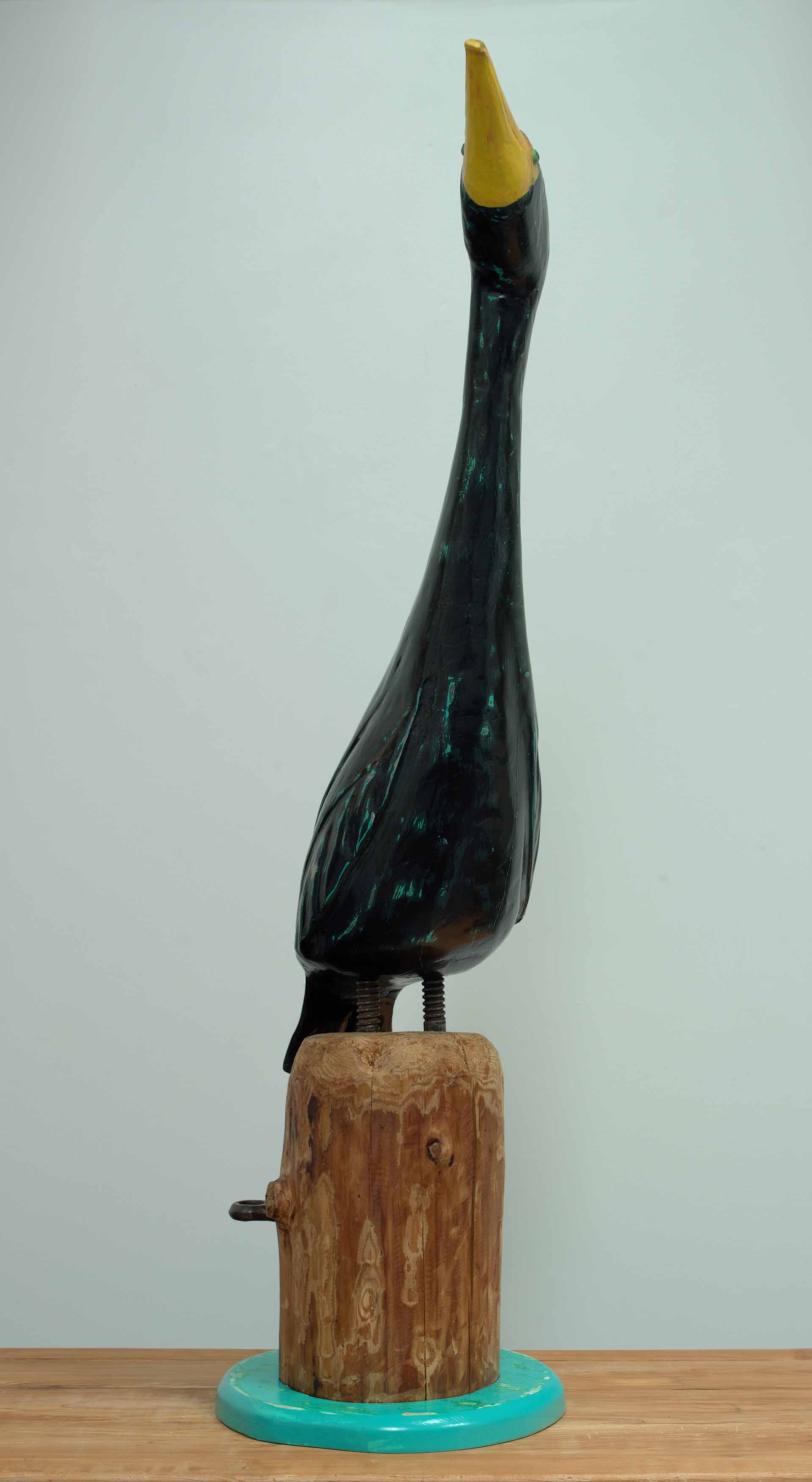 JOHN ATTWOOD, Prince of Tides, 2025, pine metal and acrylic, 47.25 x 13 x 21 inches