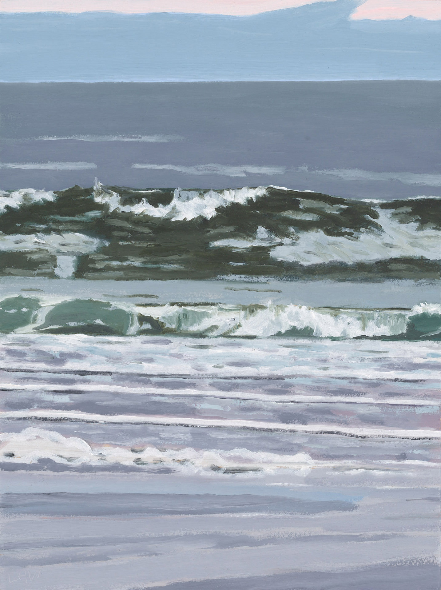 Another March Wave, 2026, oil on panel, 12 x 9 inches