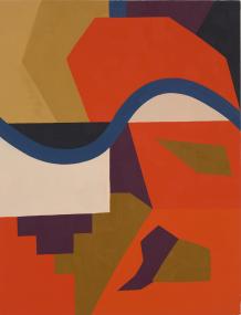 Face the Wave, 1989-90, oil on canvas, 52 x 40 inch