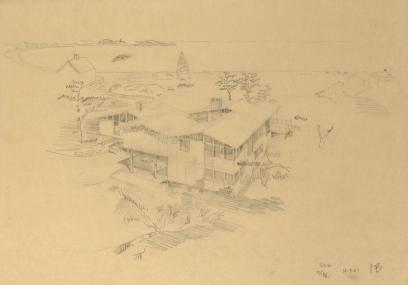 GSR SK-3-61 1B, 1961, graphite on tracing paper, 18 x 24 inches