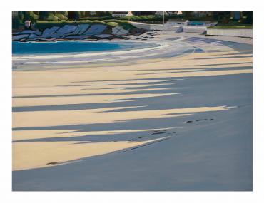Front Beach-Massacre Lane, 9/3/19, 18:16, 43.538475, -70.312225, 2020, oil on canvas, 30 x 40 inches Front Beach-Massacre Lane, 9/3/19, 18:16, 43.538475, -70.312225, 2020, oil on canvas, 30 x 40 inches