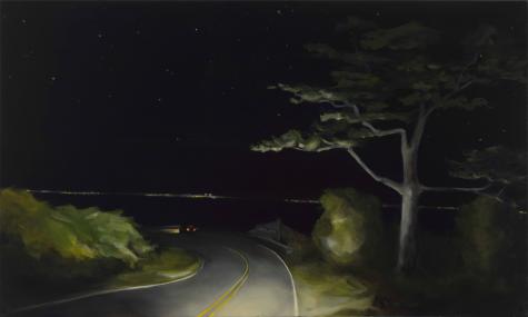 In the Dark, 2023, oil on canvas, 24x40 inches