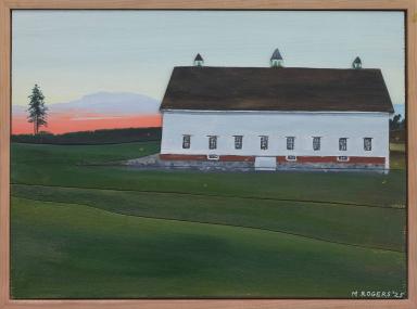 Barn, 2025, mixed media, 12 x 16.25 inches