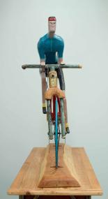 Banana Man, 2024, mixed metal, pine, acrylic paint and electrical cord, 37.5 x 40 x 16 inches Banana Man, 2024, mixed metal, pine, acrylic paint and electrical cord, 37.5 x 40 x 16 inches