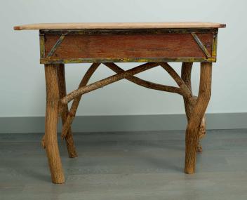 Bittersweet Table, 2025, spalted maple and bittersweet, 32.5 x 42.5 x 18,5 inches