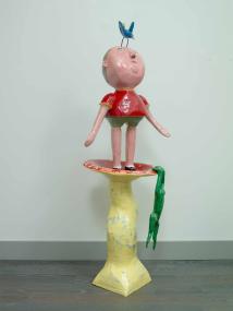 Ripple  2024, pine, hemlock and oil paint, 57.5 x 19.5 x 21.25 inches