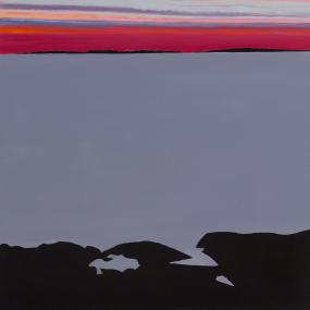 Glowing, 2026, oil on panel, 24 x 24 inches