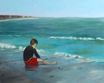 Tide Going Out, 2026, oil on canvas, 48 x 60 inches